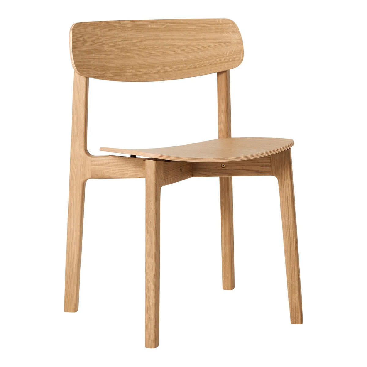 Oak wooden chair, stackable and versatile | Anch