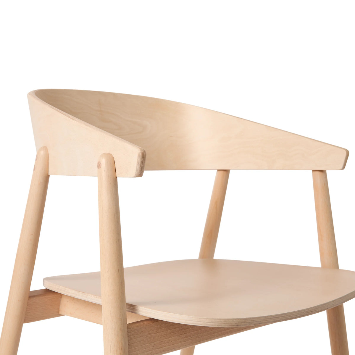 Designer Stuhl ungepolstert aus Holzfurnier | AC2