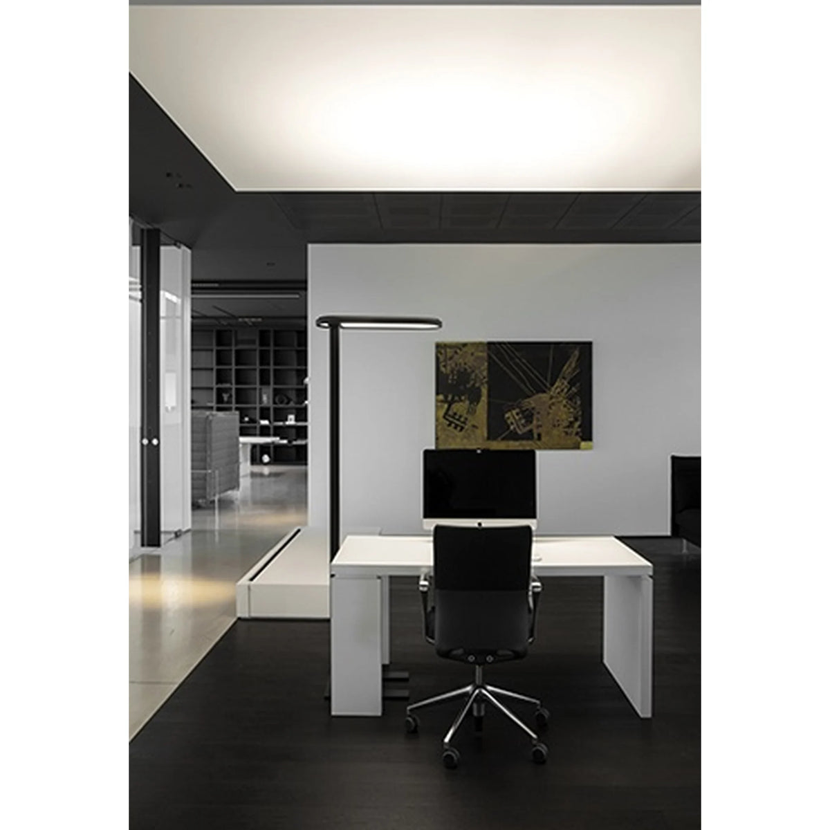 Floor lamp in white, dimmable, 3000 K | Kido