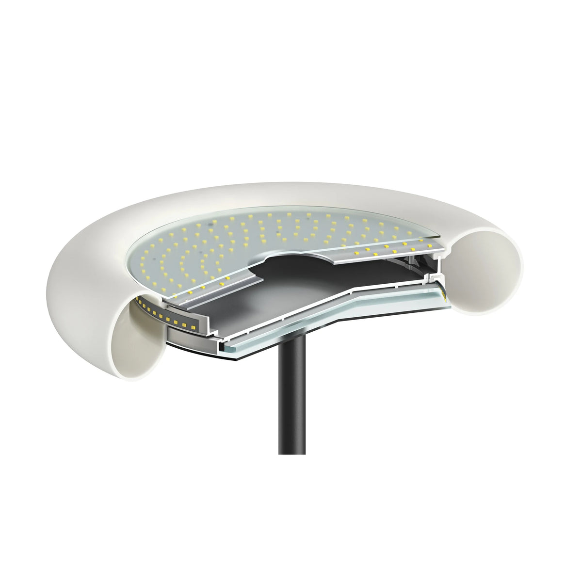 Floor lamp in white, dimmable, with 3000 K | Oto