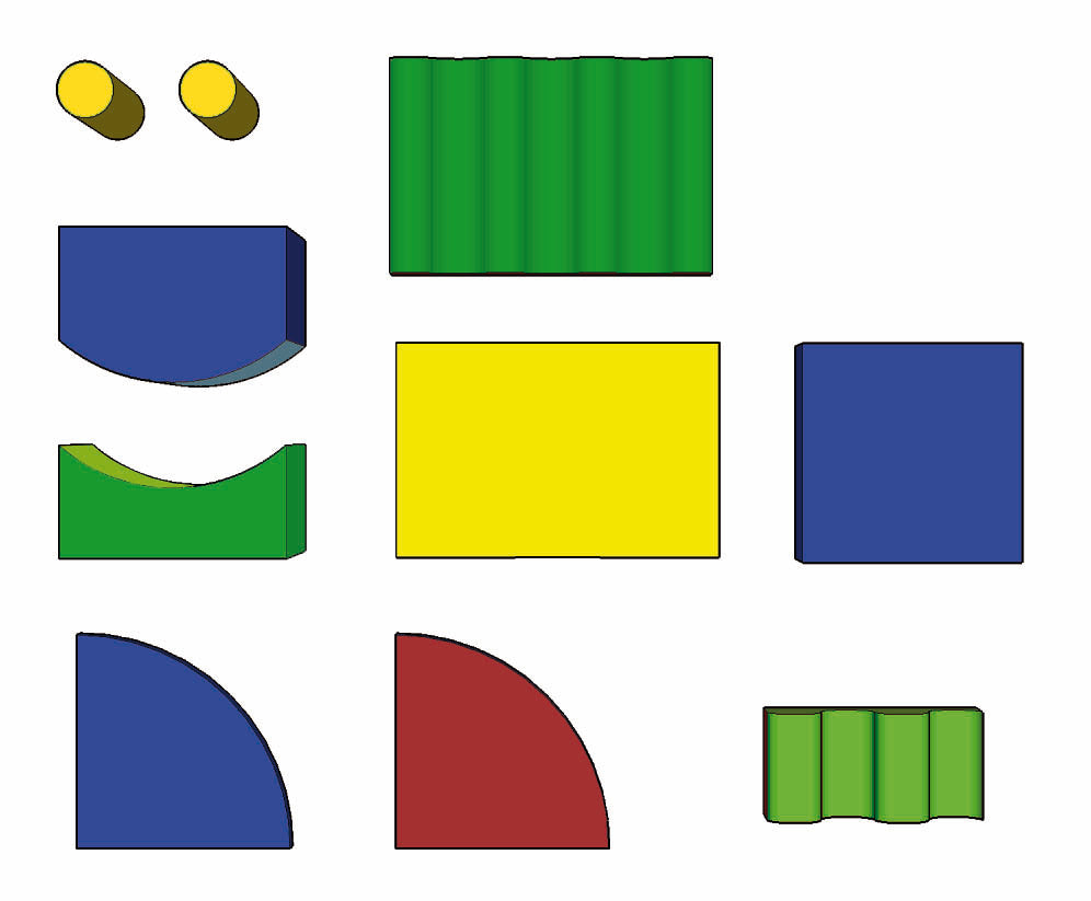 Blocs de construction en mousse - 10 pièces - 90x50x95 cm