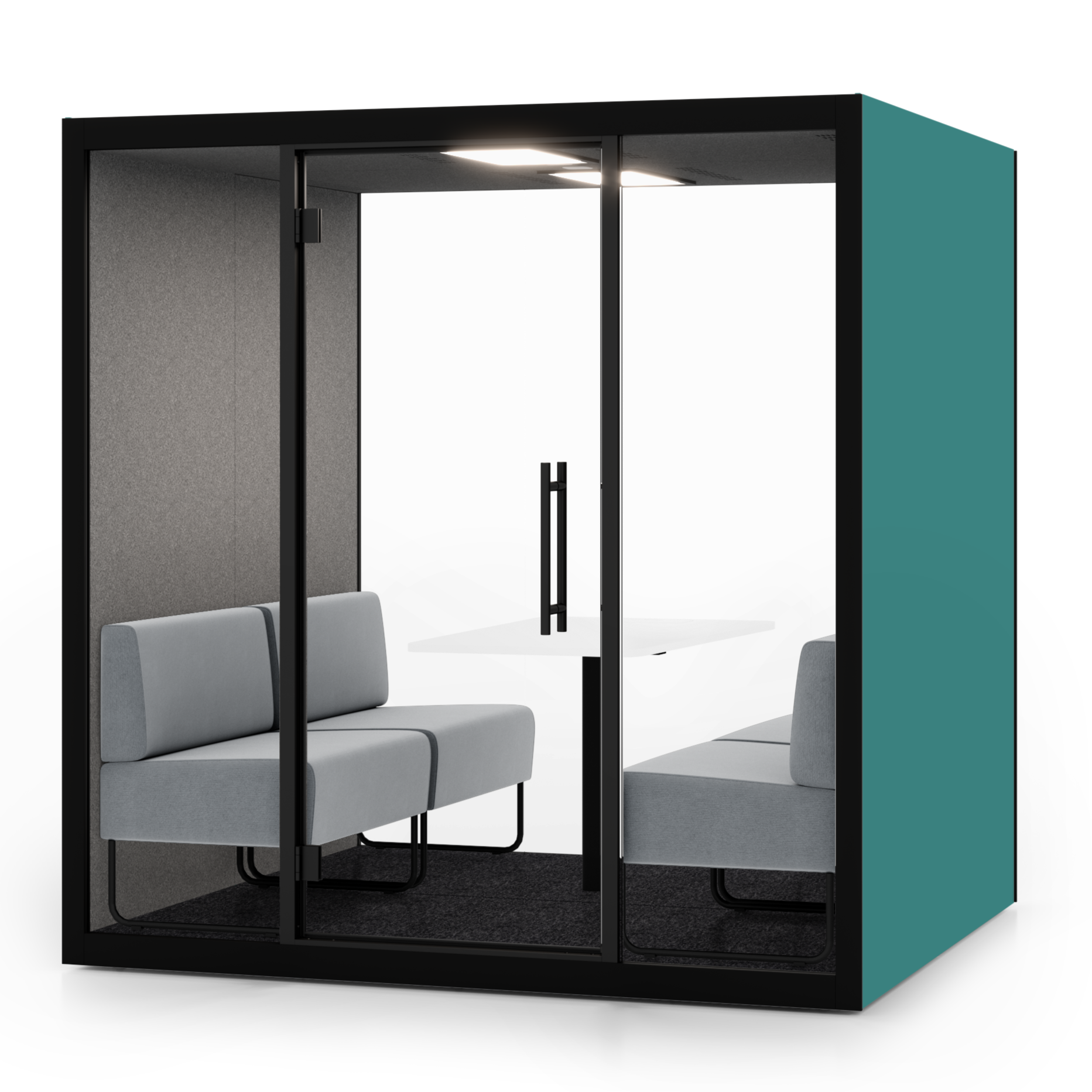 Akustikbox mit GS-Zertifikat & 30.2 dB Schallreduktion (ISO-Norm) | Chatbox Quattro (1-8 Personen)