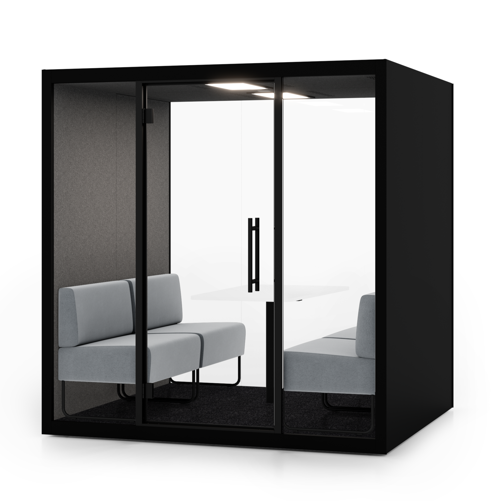 Akustikbox mit GS-Zertifikat & 30.2 dB Schallreduktion (ISO-Norm) | Chatbox Quattro (1-8 Personen)