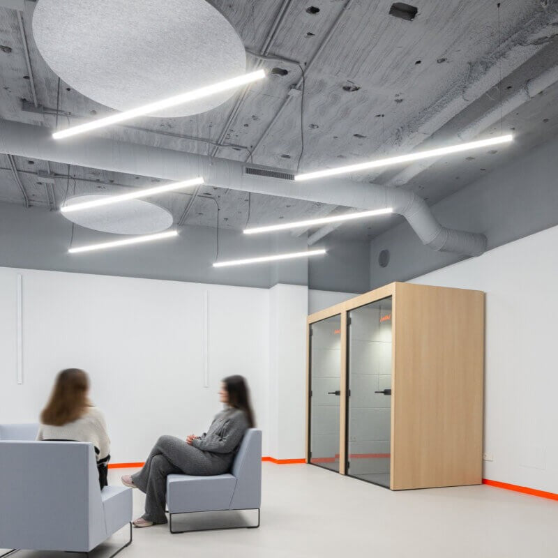 Solution d'espace dans la salle avec certificat GS et réduction sonore de 31,9 dB (norme ISO) | Espace silen
