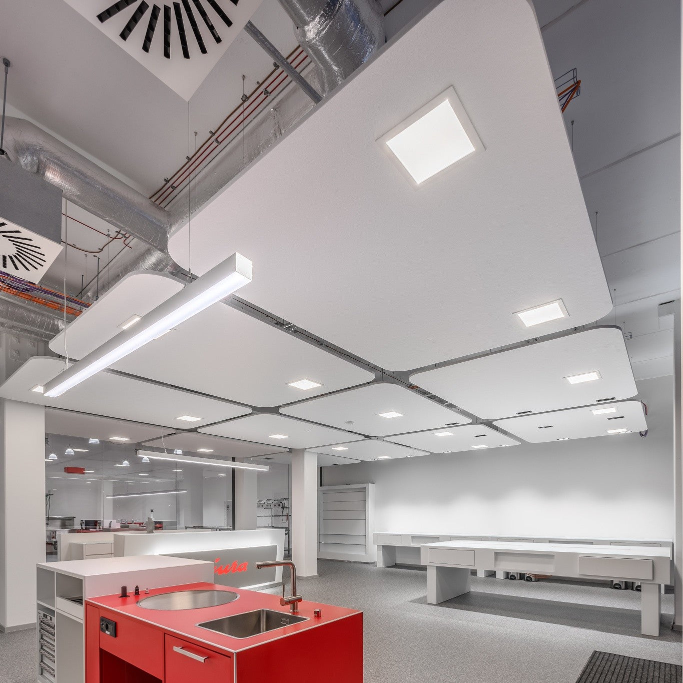 Akustikdecke Decke RECTANGLE – Top Akustiklösung mit Absorptionsklasse A | Schweizer Qualitätsprodukt