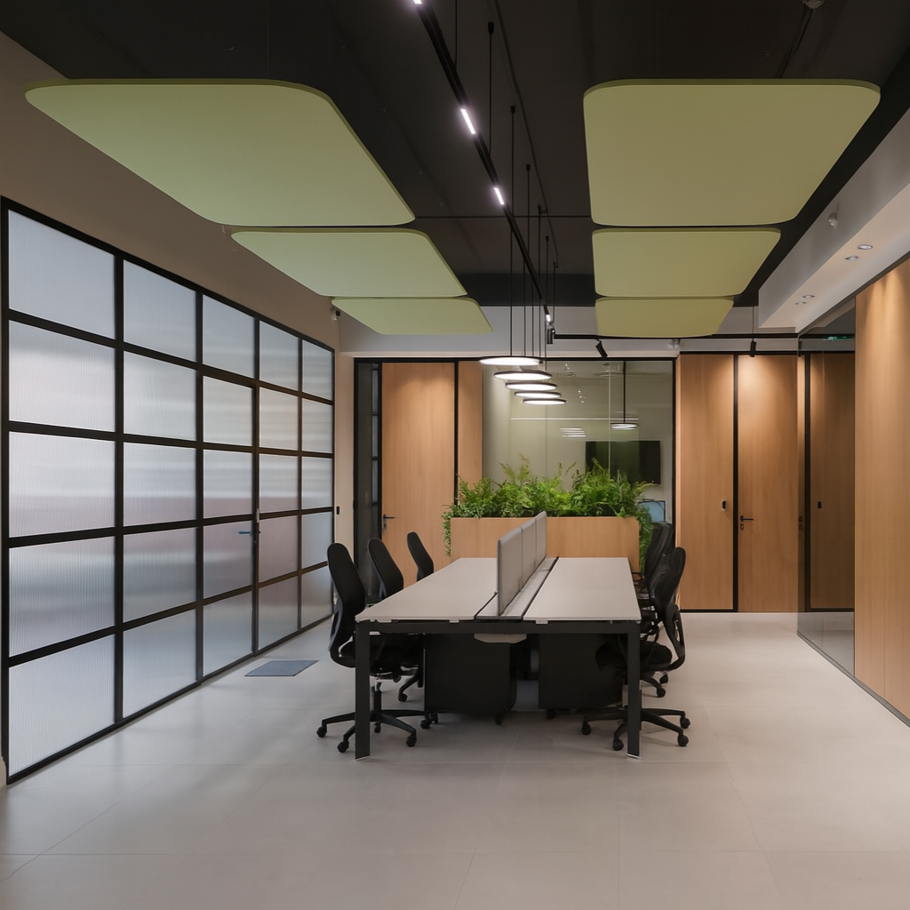 Akustisches Deckenpanel Rectangle im Konferenzraum