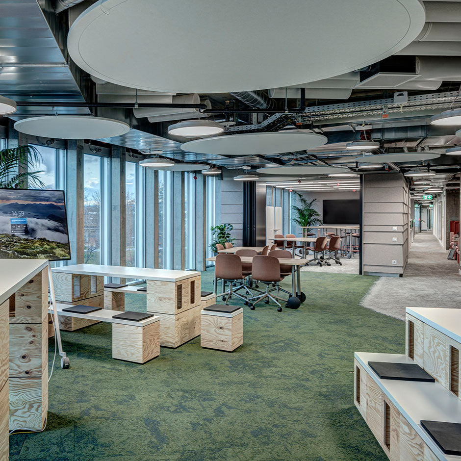 Deckenpanel Round zur Verbesserung der Raumakustik