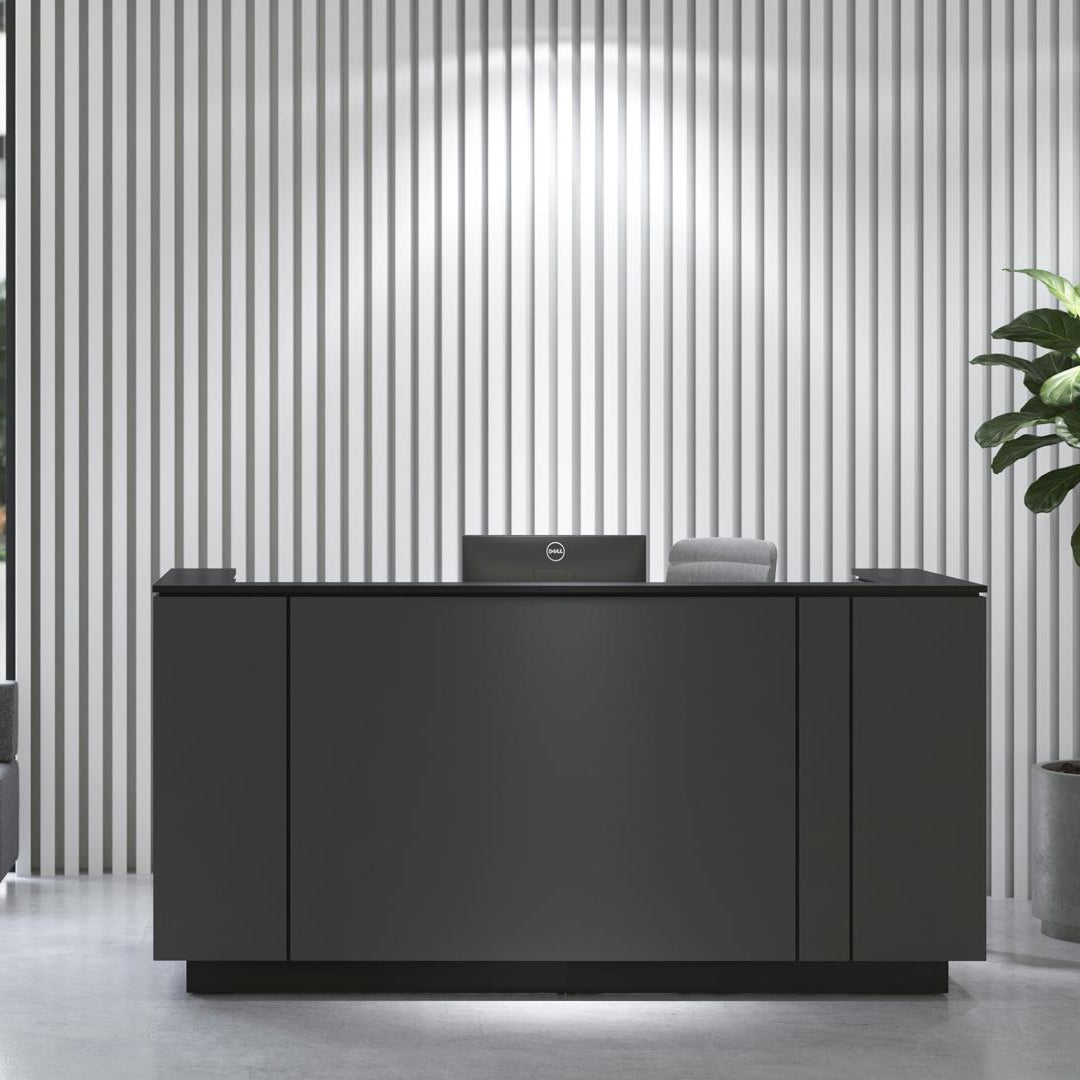 Empfangstheke modern in schwarz