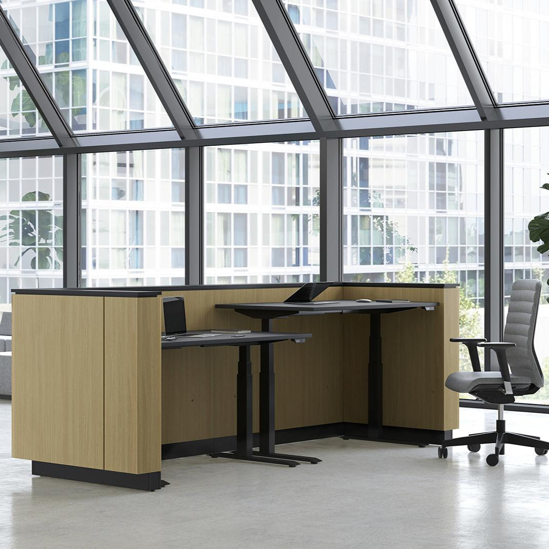 Office de comptoir de réception pour un poste de travail simple ou double ǀ ICE