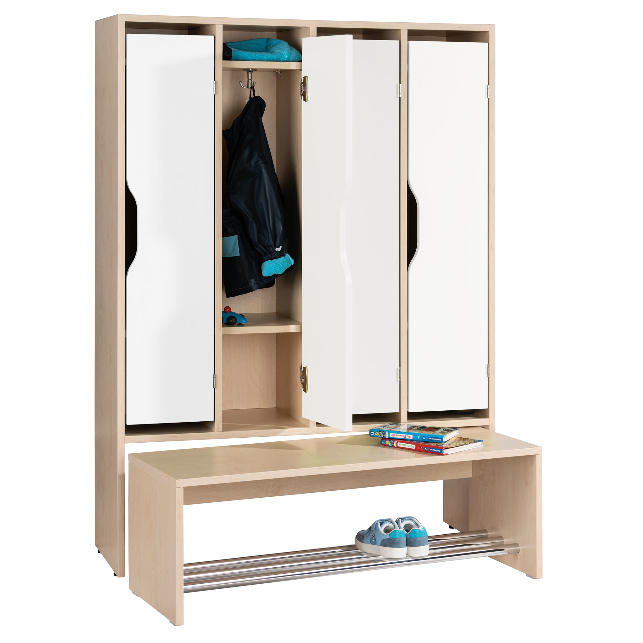 Kindergarderobe mit Sitzbank Kindergarten Schweiz