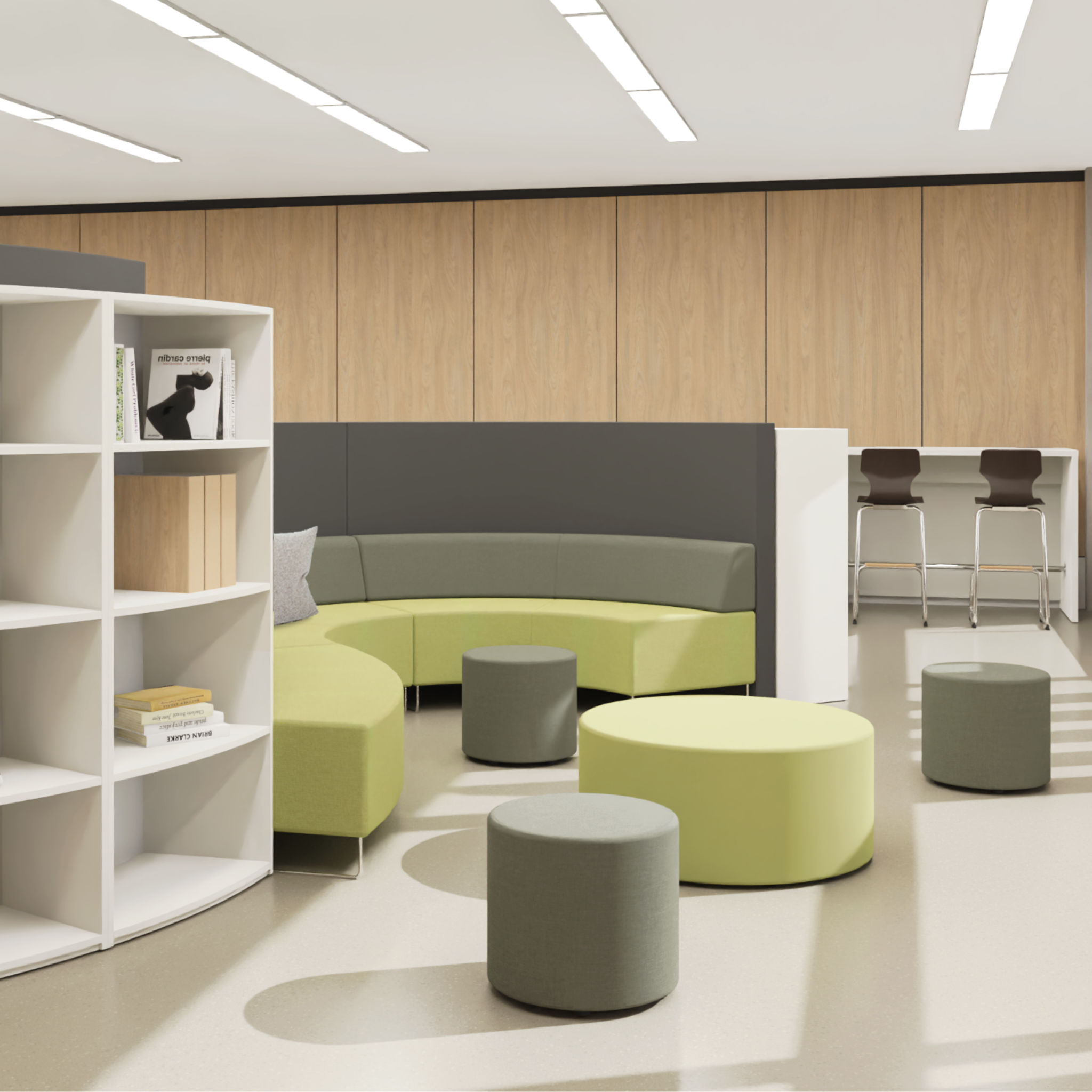 Flexible Lernlandschaft Schulraum