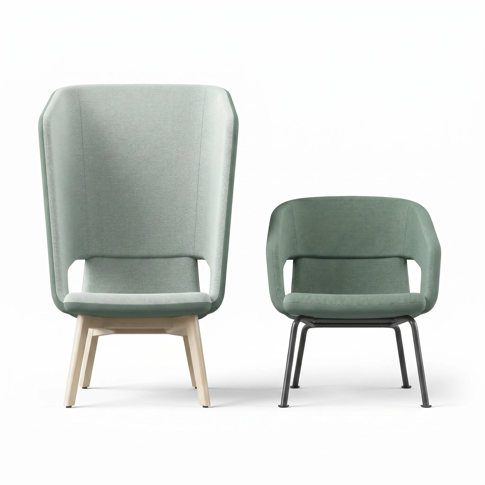 Loungesessel als Einsitzer mit niederiger und hoher Rückenlehne ǀ TWIST&SIT