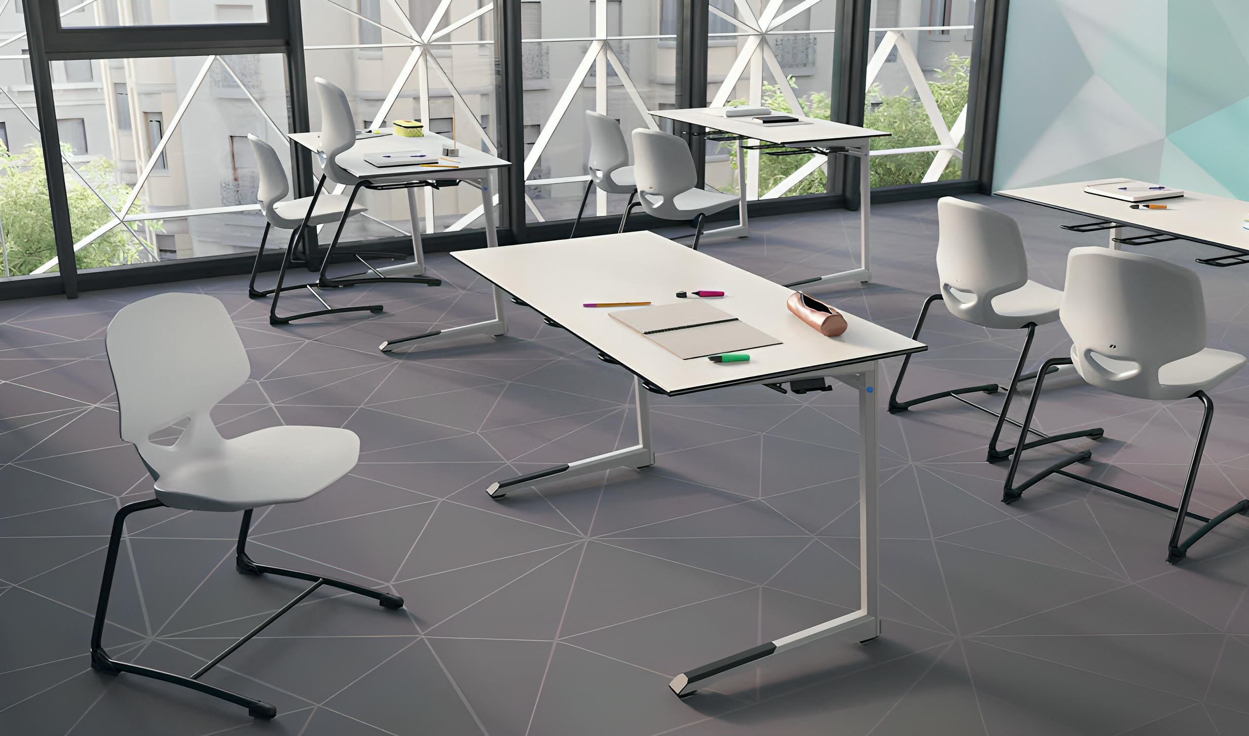 Mehrzweckstuhl Schule mit Kunststoffschale | Postura