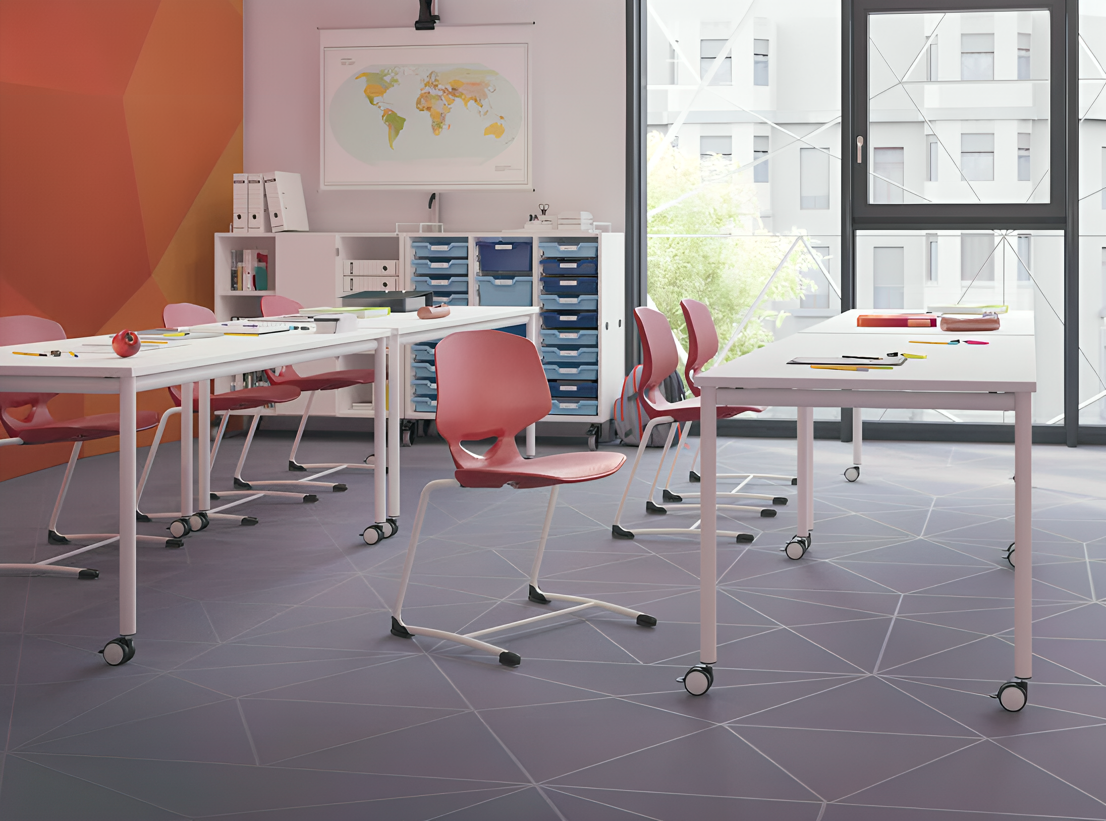 Mehrzweckstuhl Schule mit Kunststoffschale | Postura