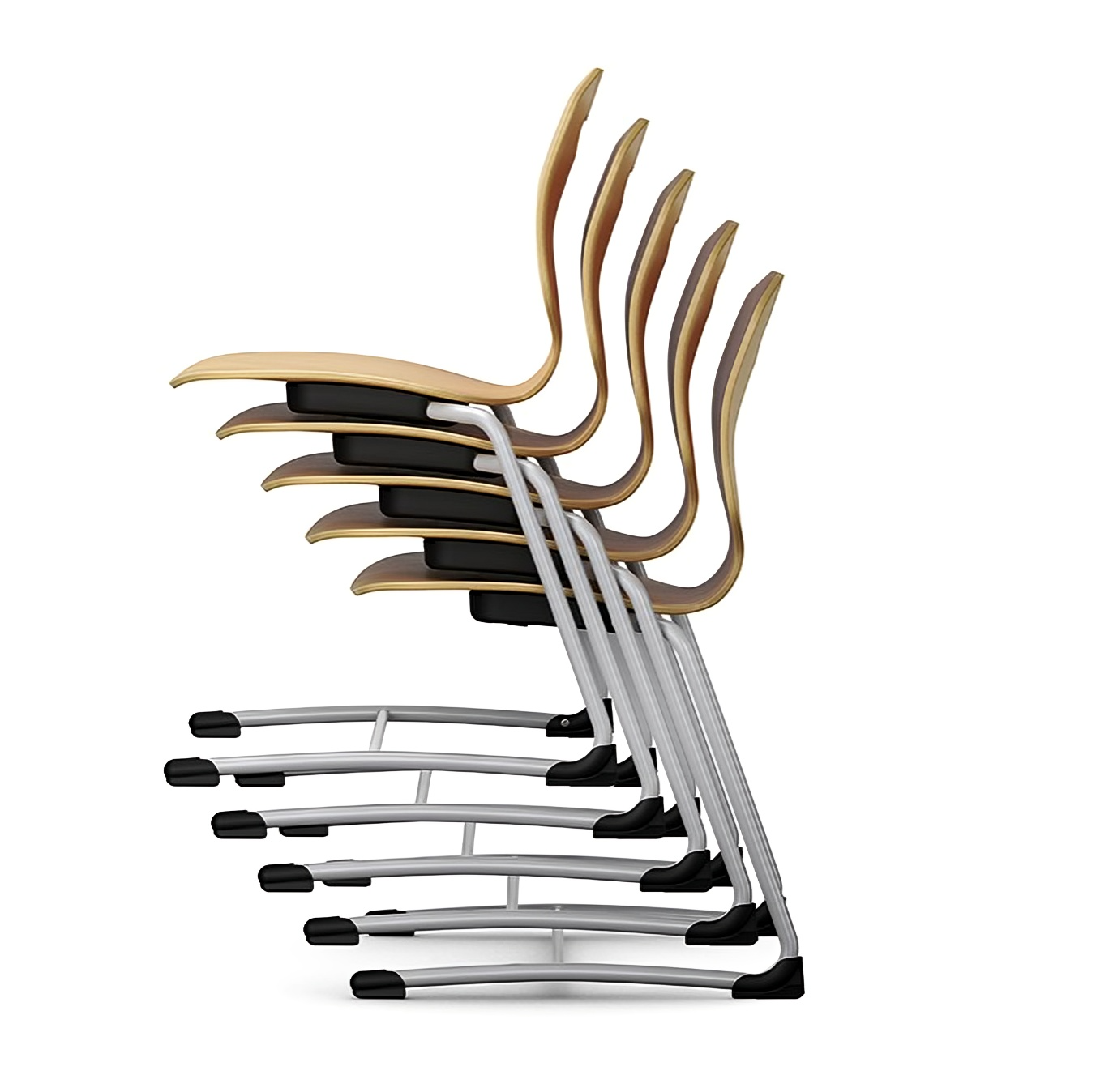 École de chaise polyvalente avec une coquille en bois confortable | Postura