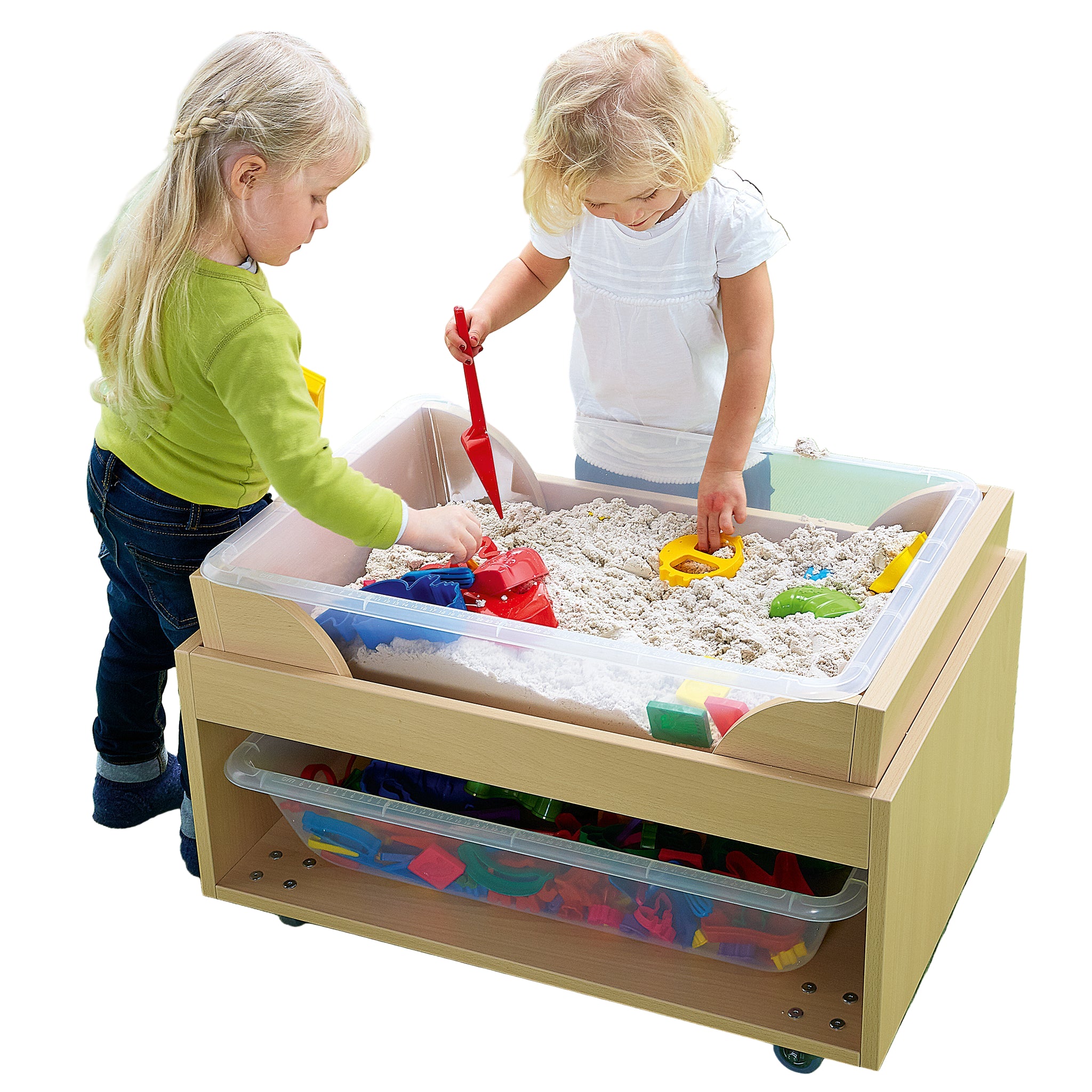 Multiwannen Spielschrank niedrig Kindergarten