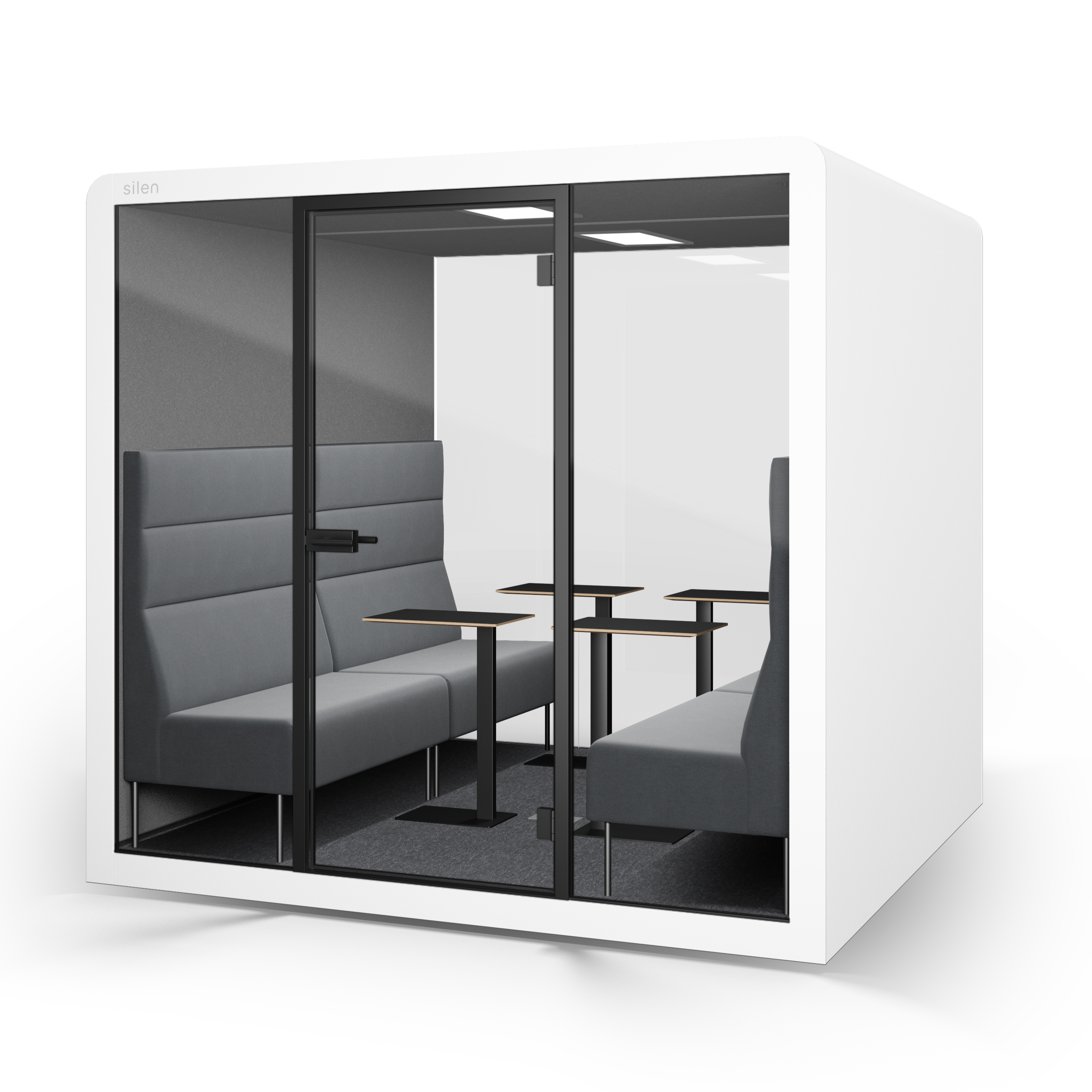 Raum-in-Raum Lösung mit GS-Zertifikat & 31.9 dB Schallreduktion (ISO-Norm) | Silen Space 4 (1-8 Personen)