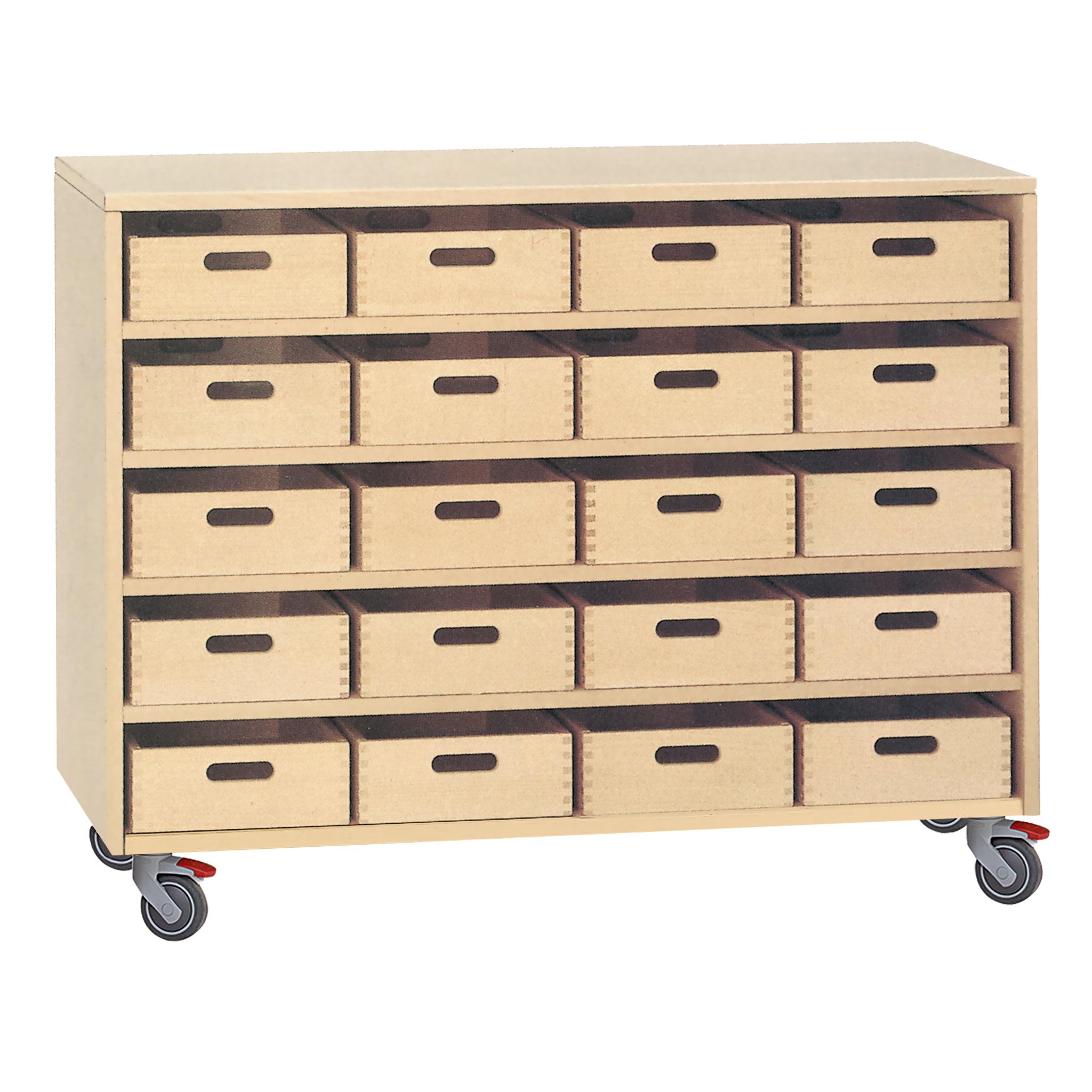 Kindergarten Regal mit Rollen