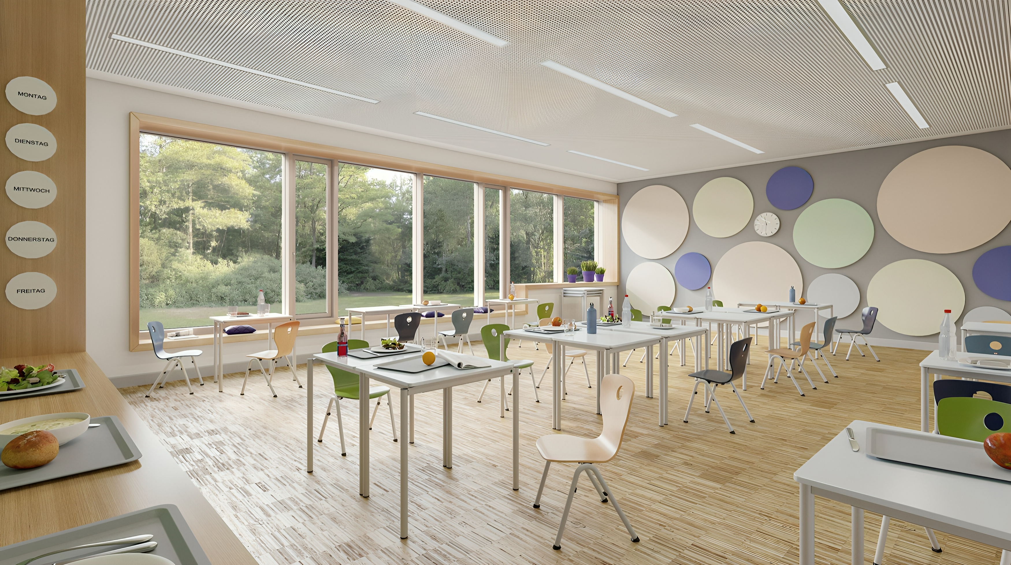 Table étudiante empilable et à chaîne | Modulaire