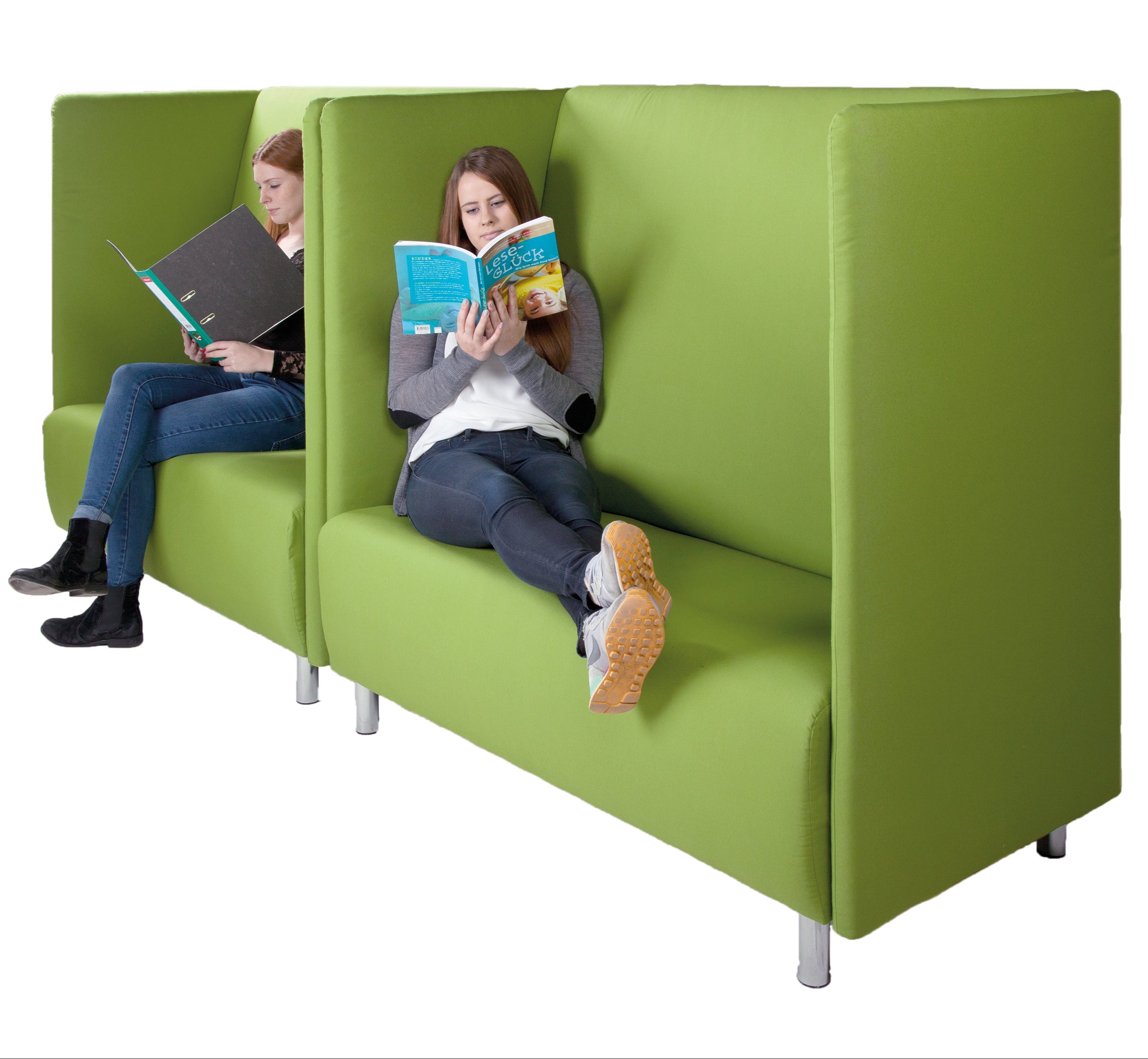 Schulsofa hohe Rueckenlehne fuer lesen und konzentriertes lernen