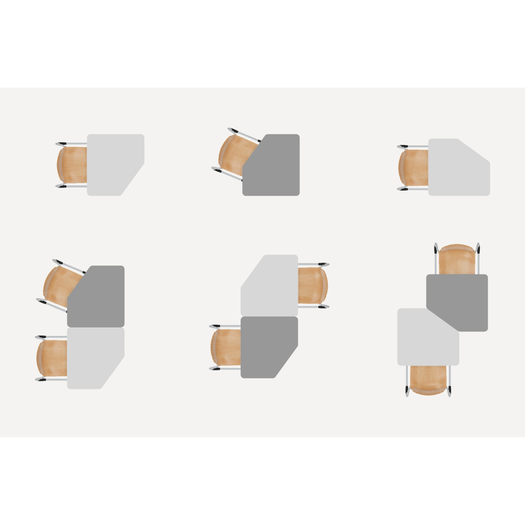 Schultisch fünfeckig modern