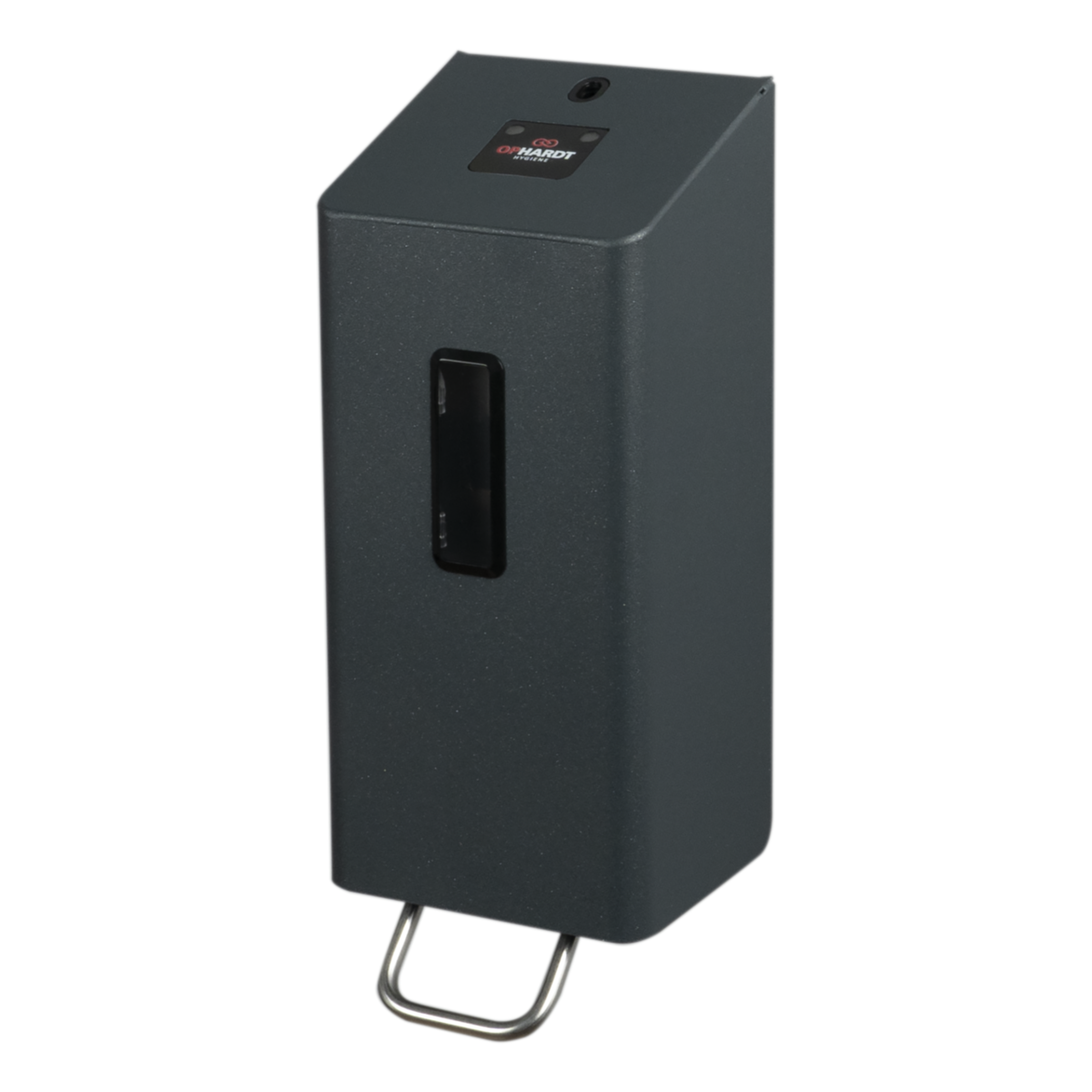 Seifenspender aus Chromstahl in anthrazit hochwertig abschliessbar