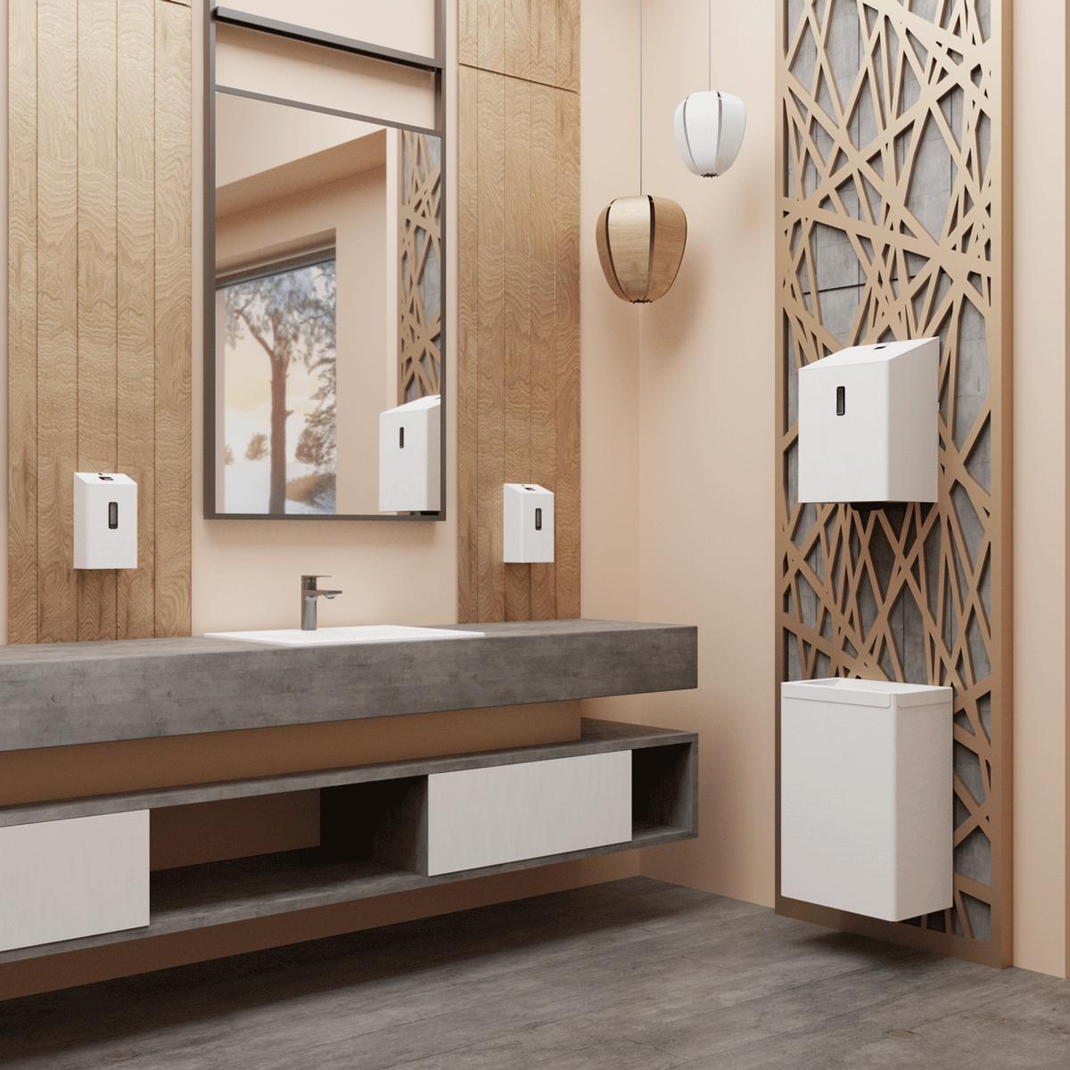 Wand-Seifenspender mit großem Fassungsvermögen, ideal für viel genutzte Waschräume.