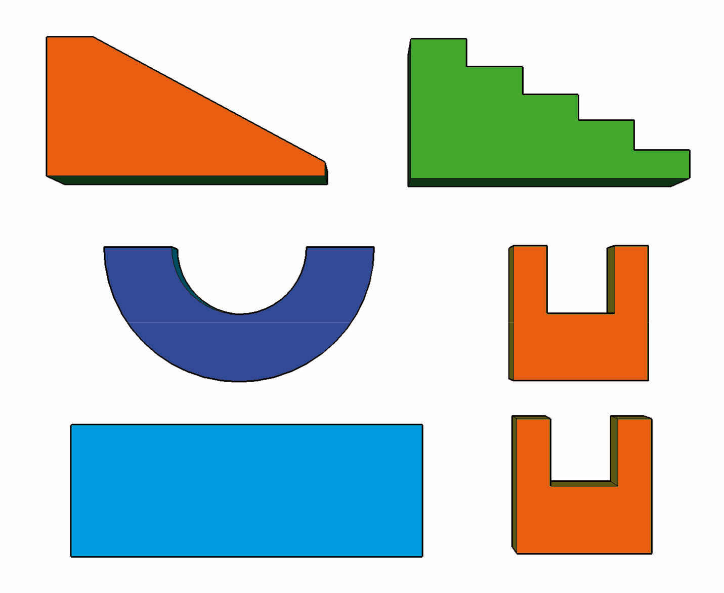 Blocs de construction en mousse - 6 parties - 160x60x130 cm