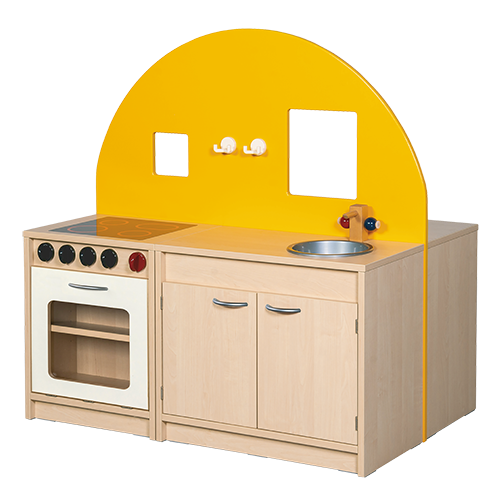 Cuisine de jeu à double face pour la garderie et la maternelle
