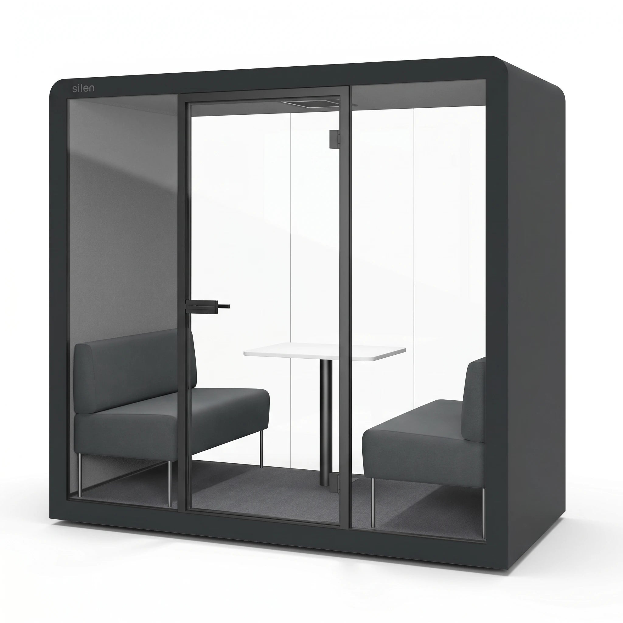 Boîte de bureau avec certificat GS & Réduction du bruit de 30,4 dB (norme ISO) | Silen Space 2 (1 à 6 personnes)