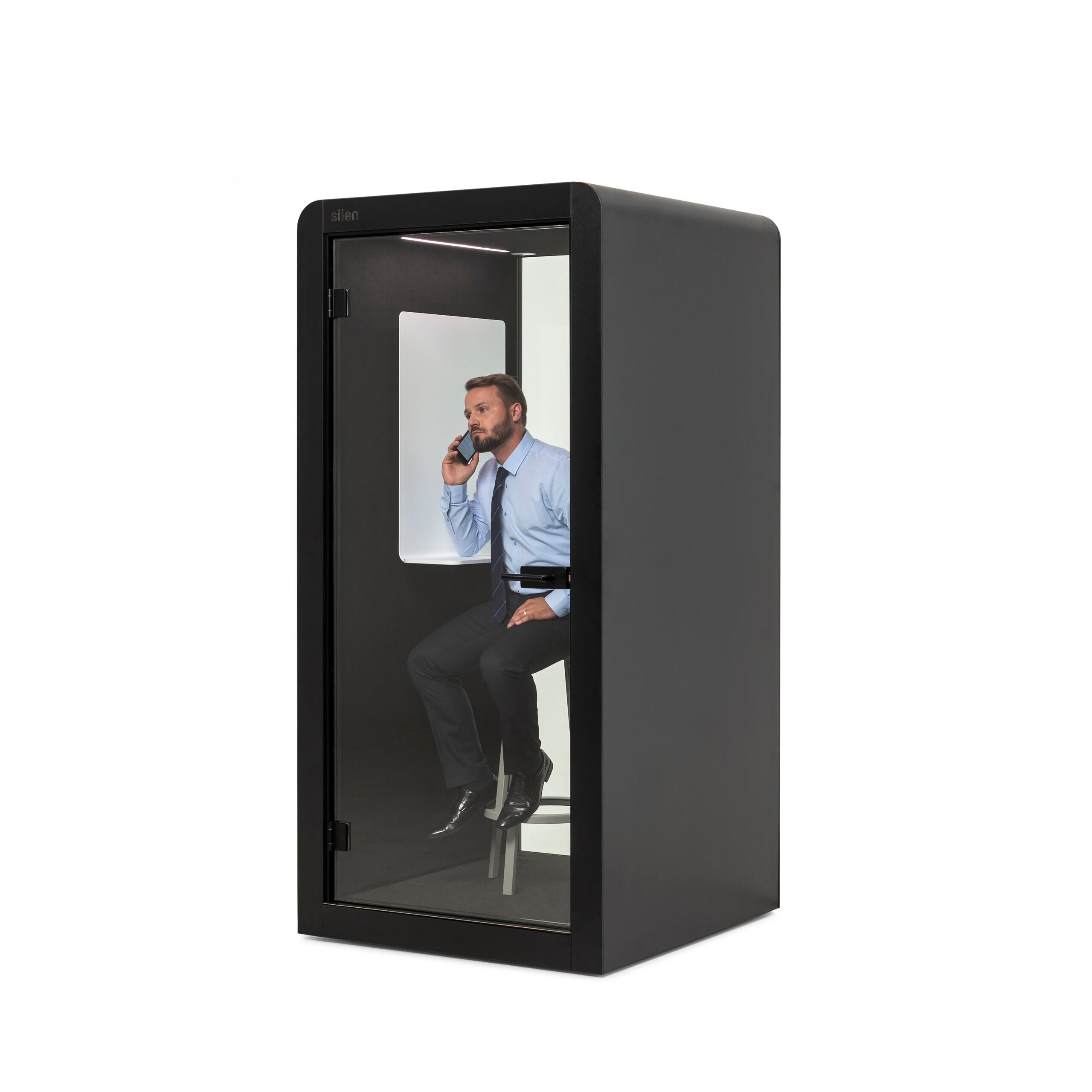 Cabine téléphonique avec certificat GS et réduction sonore de 30,1 dB (norme ISO) | Espace silen