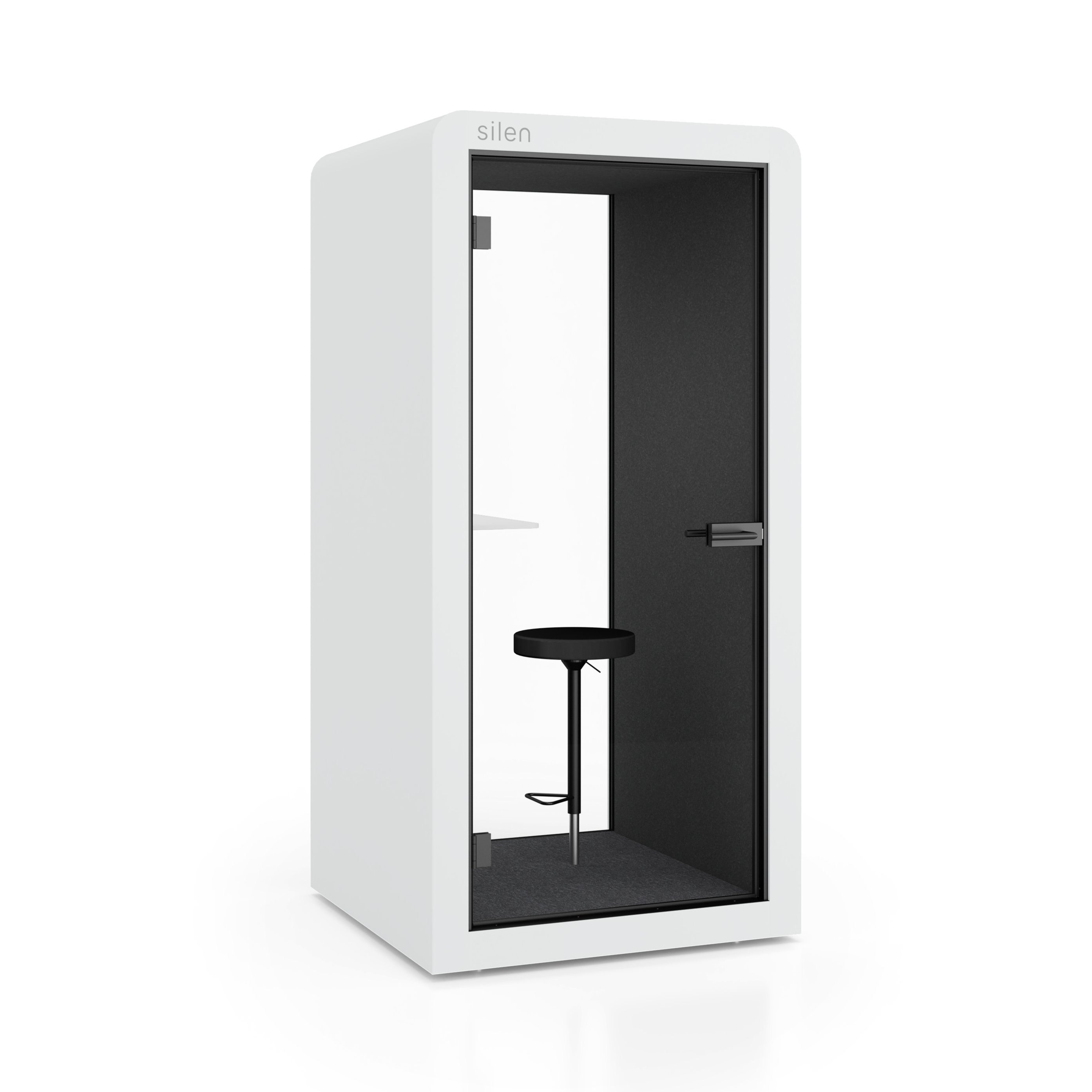 Telephone cabin with GS certificate & 30.1 db sound reduction (ISO standard) | Silen Space 1