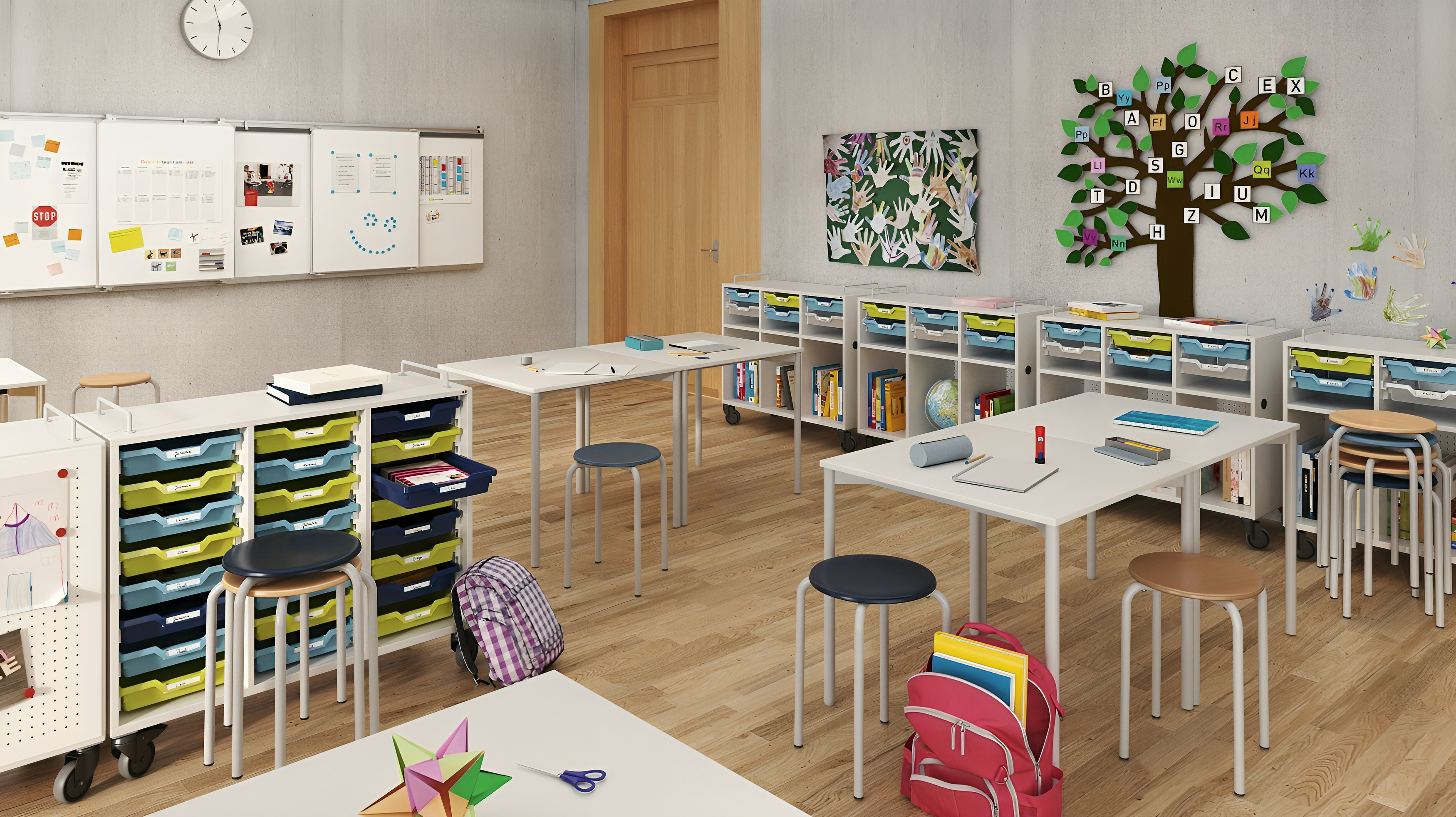 Vierbeinhocker stapelbar - Sitzhöhe 46cm