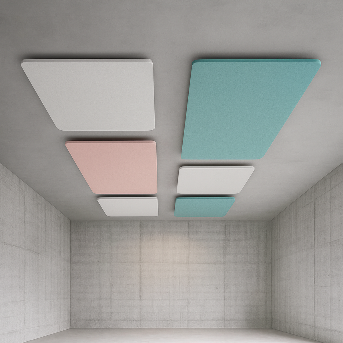 Akustikdecke Decke RECTANGLE – Top Akustiklösung mit Absorptionsklasse A | Schweizer Design