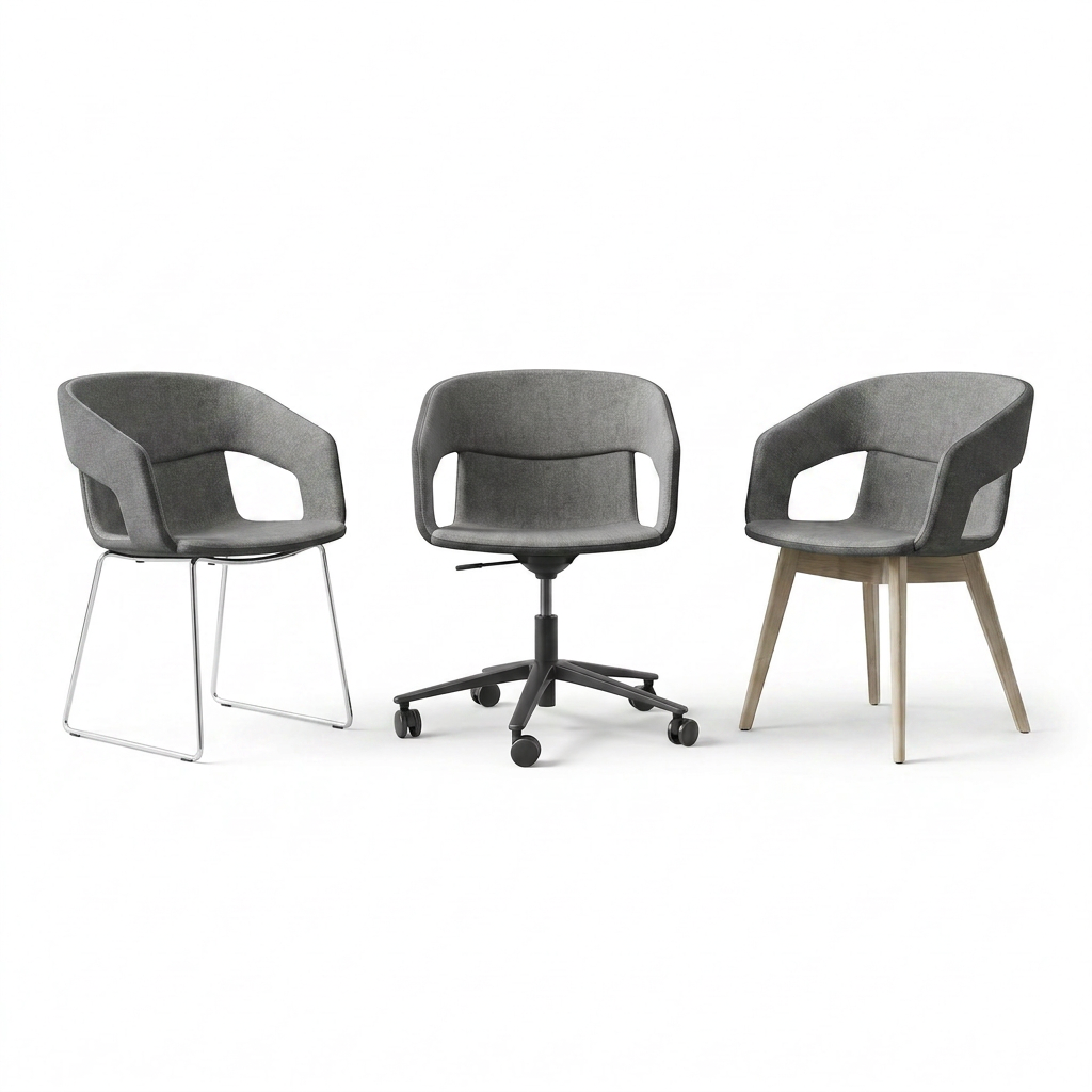Bürosessel als Einsitzer mit niedrige Rückenlehne ǀ TWIST&SIT