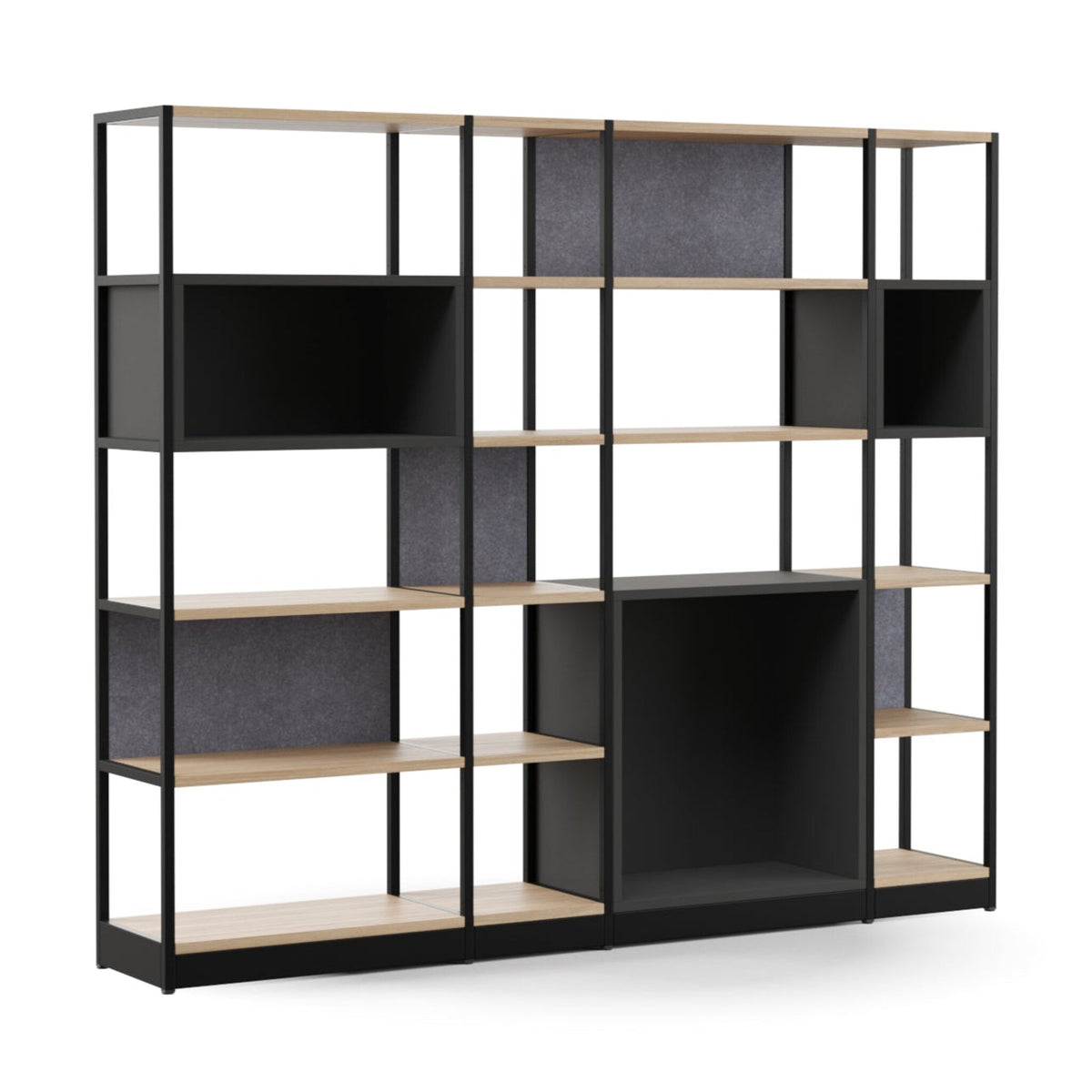 Büroregal 4OH mit Schubfach modular als Raumtrenner ǀ COMBUS