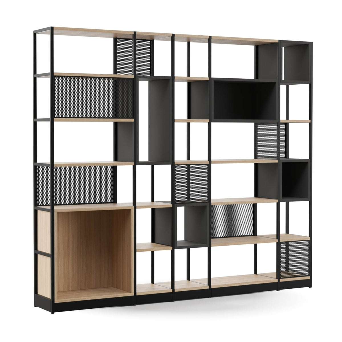 Büroregal 4OH mit Schubfach modular als Raumtrenner ǀ COMBUS