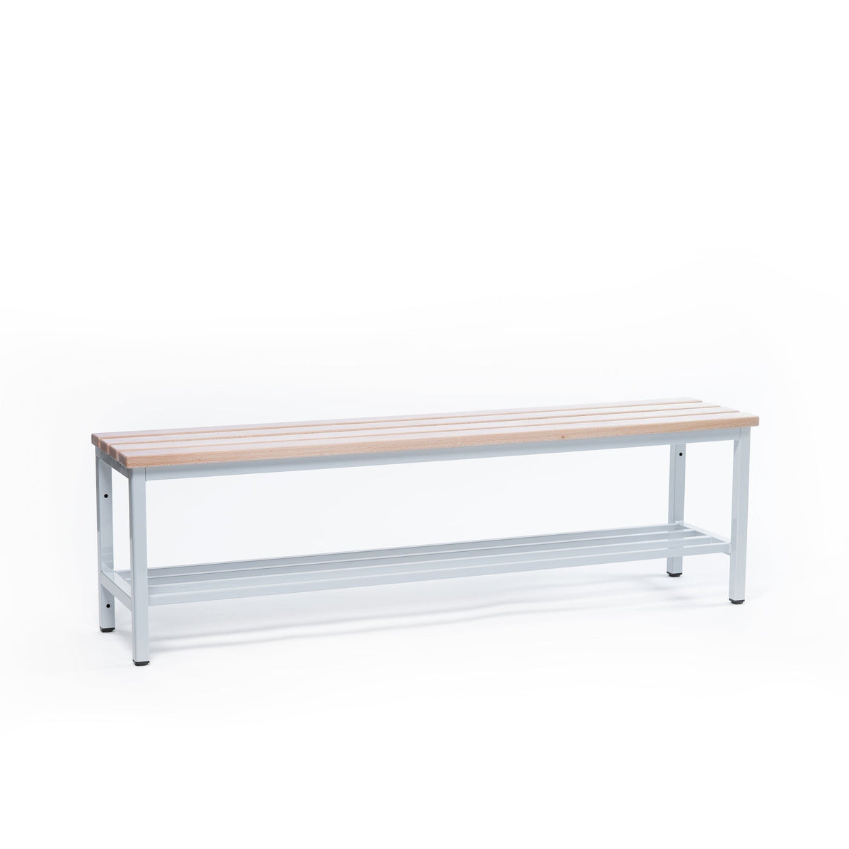 Sitzbank Garderobe für Schule und Kindergarten aus Holz und Metallgestell