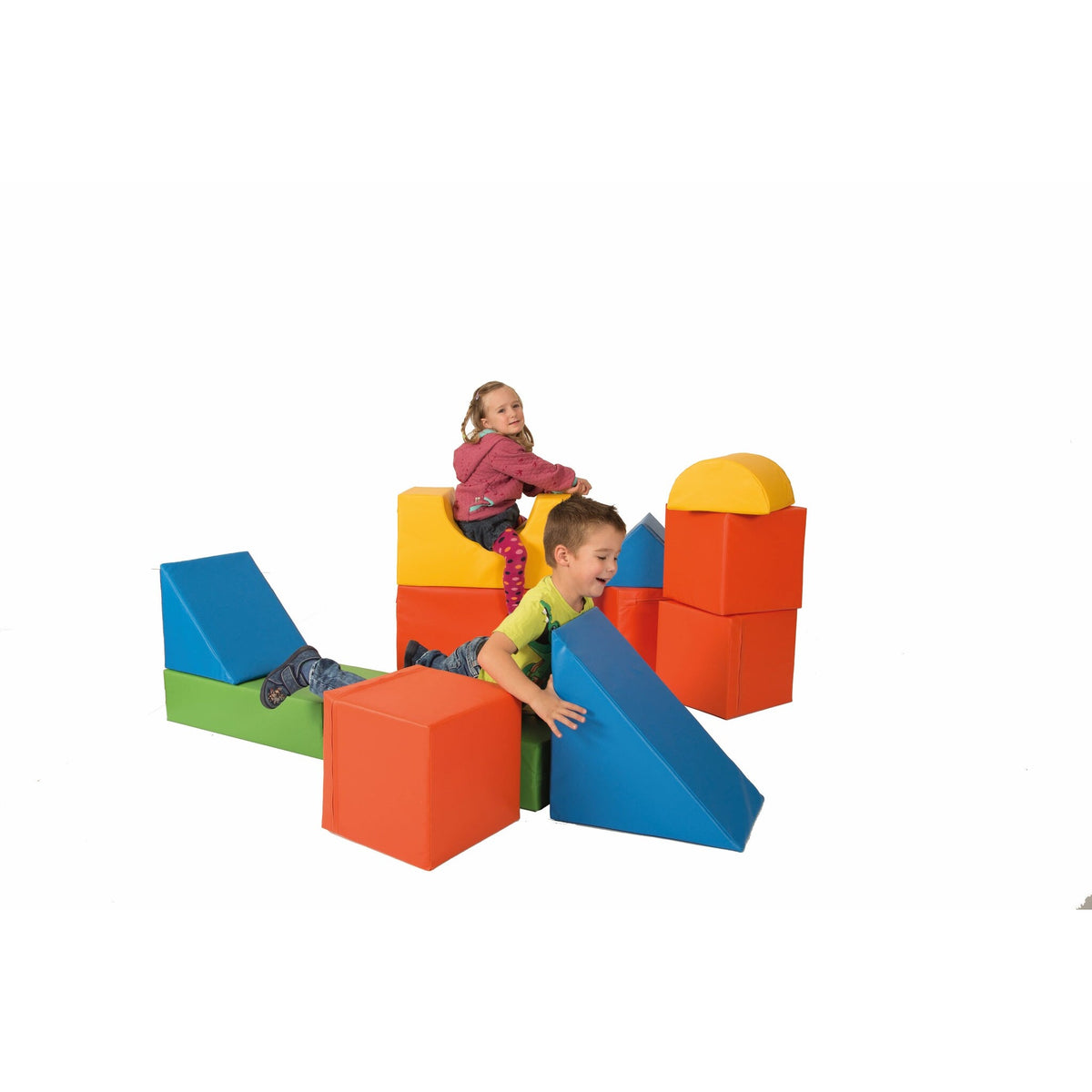 Schaumstoff-Bausteine / Bewegungslandschaft fuer Kinder in farbig