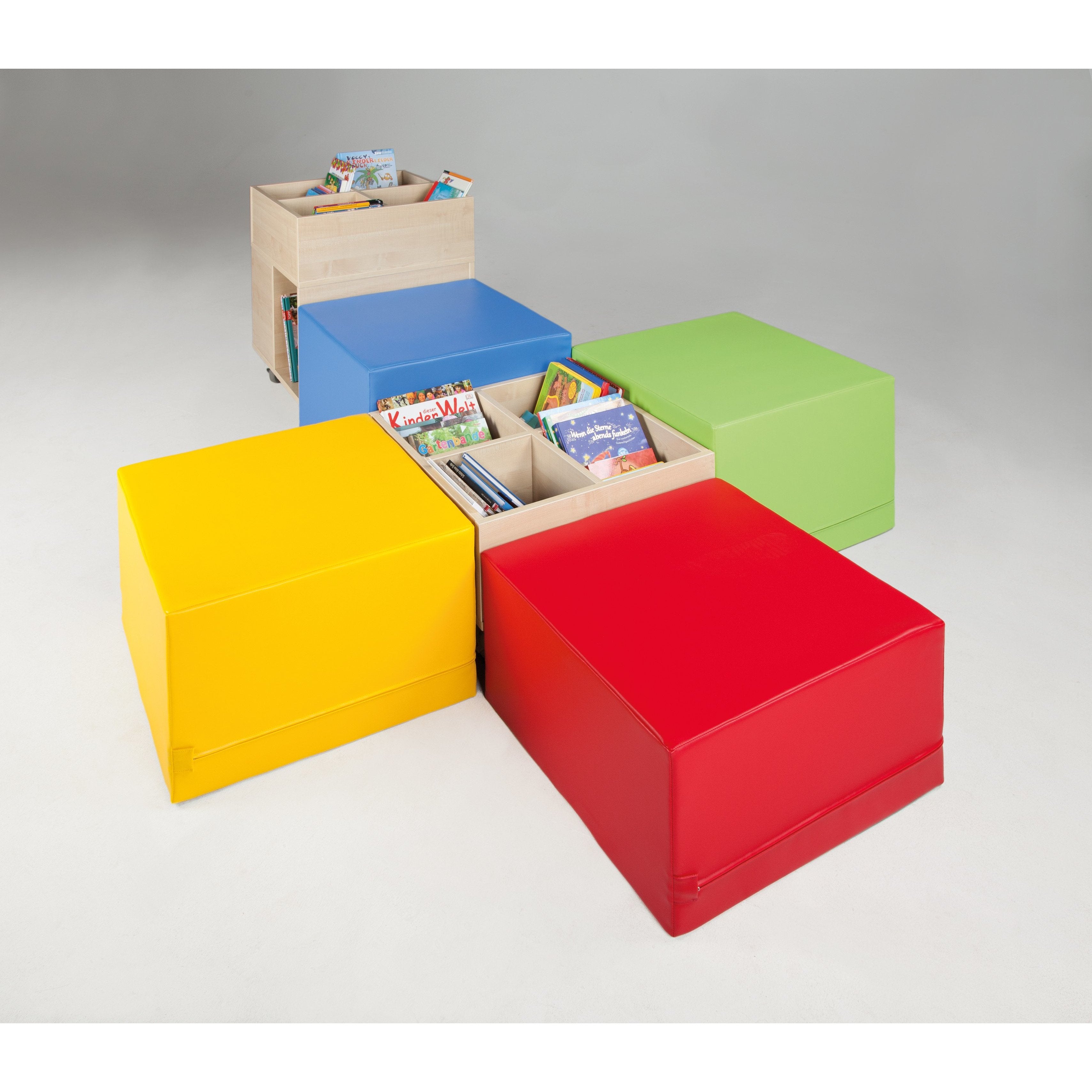Bücherkisten-Set Mit Hocker