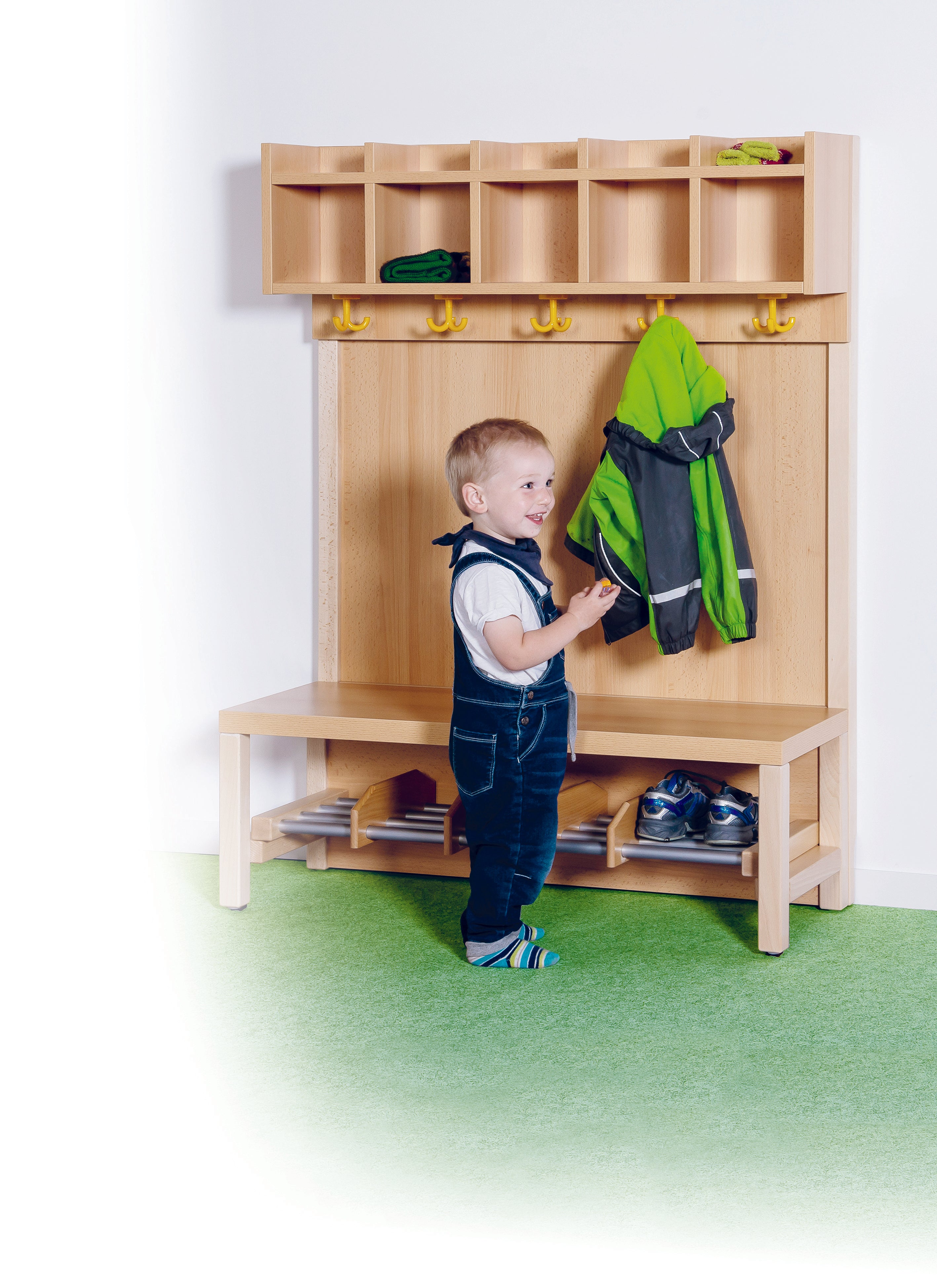 KindergarderobeKita mit Haken