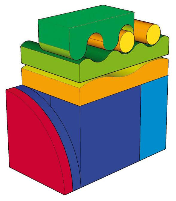 Blocs de construction en mousse - 10 pièces - 90x50x95 cm