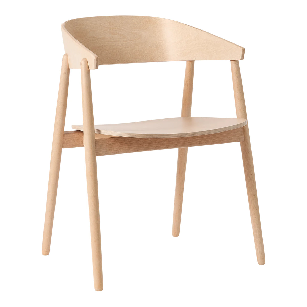 Designer Stuhl ungepolstert aus Holzfurnier | AC2