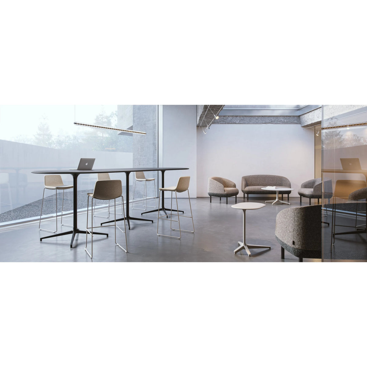Doppel Hochtisch mit Metalluntergestell | Botany