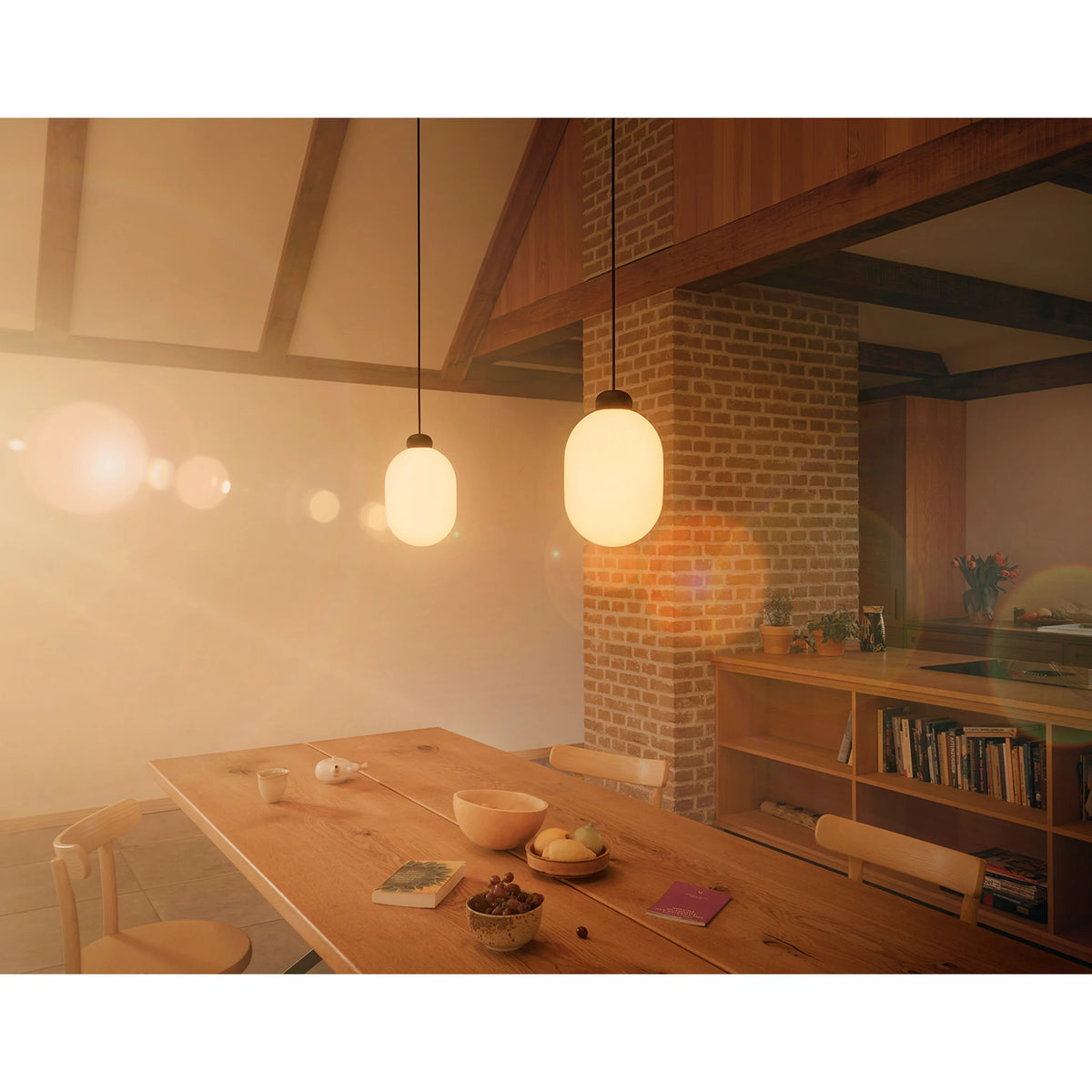 Hand-blown glass pendant light with Sunset Dimming | Sun
