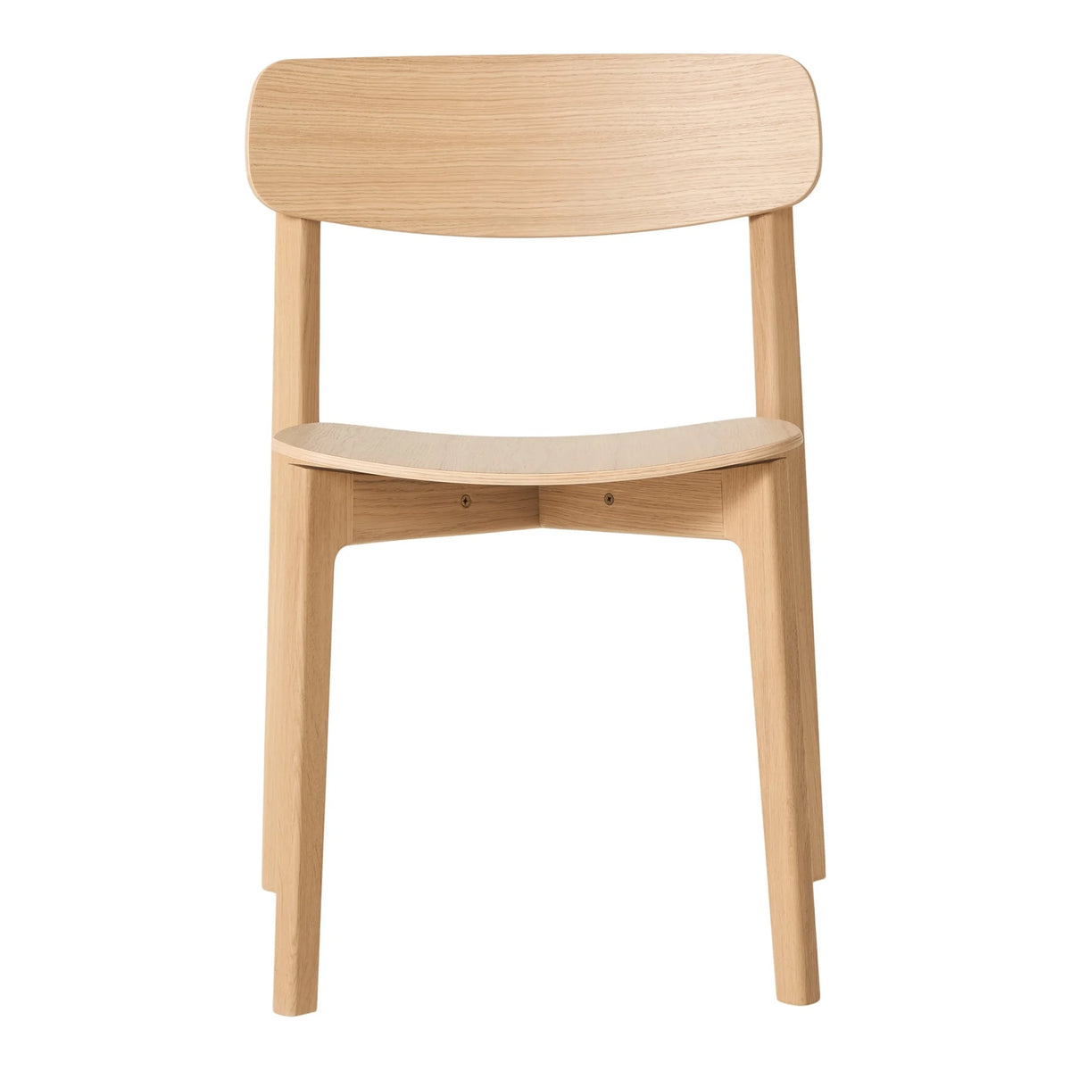 Oak wooden chair, stackable and versatile | Anch