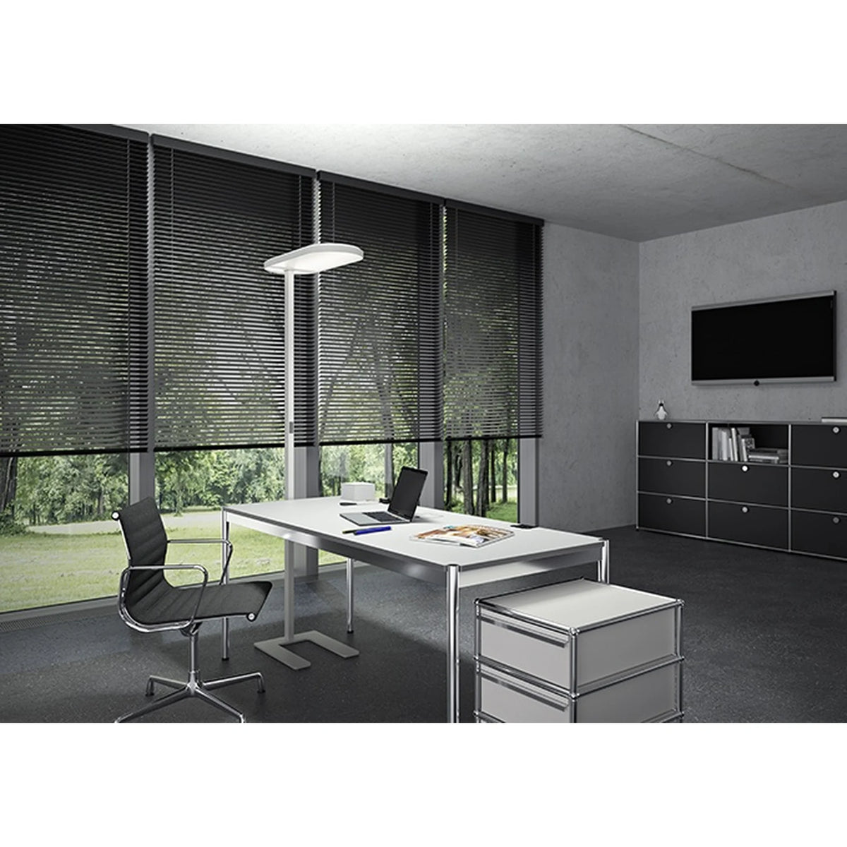 Floor lamp in white, dimmable, 3000 K | Kido