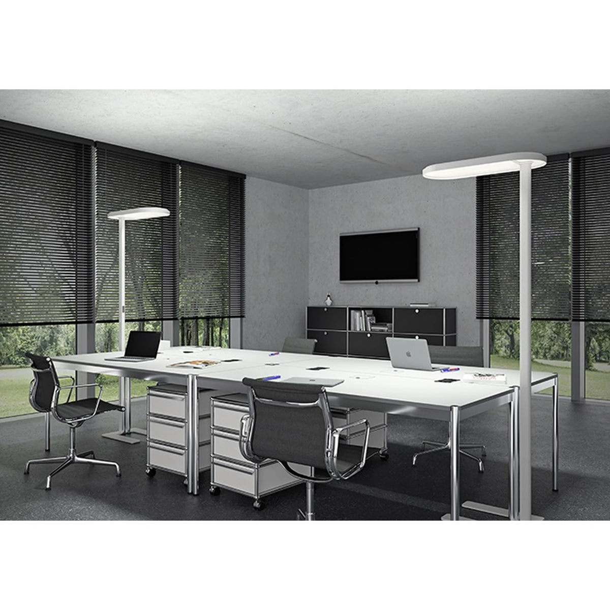 Floor lamp in white, dimmable, 3000 K | Kido