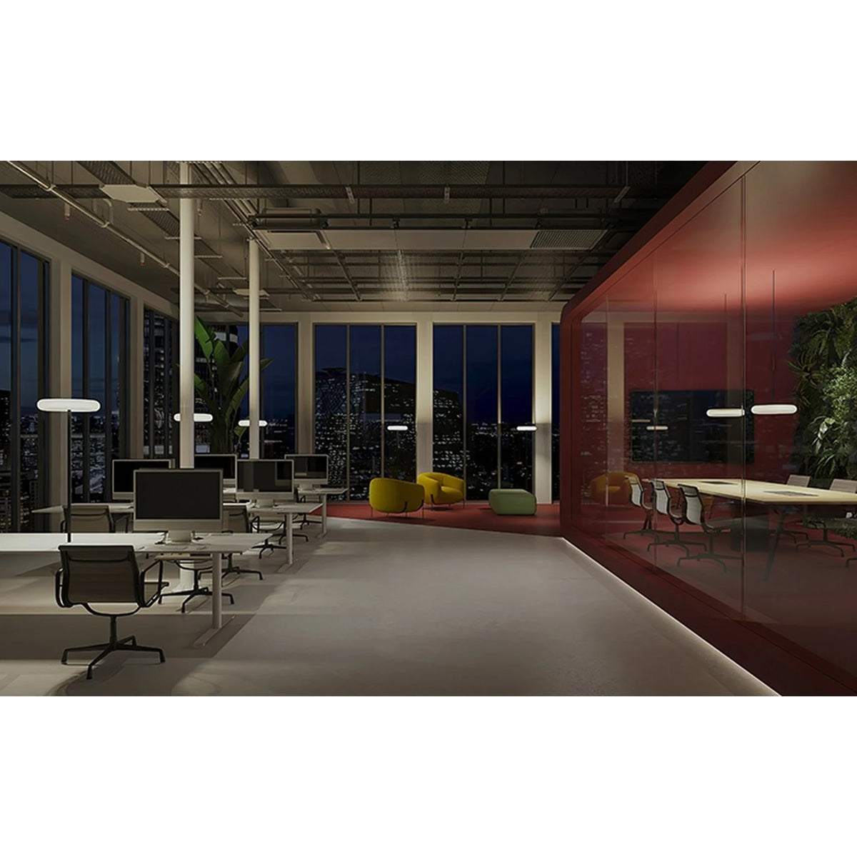 Floor lamp in black with 4000 K and direct light | Oto