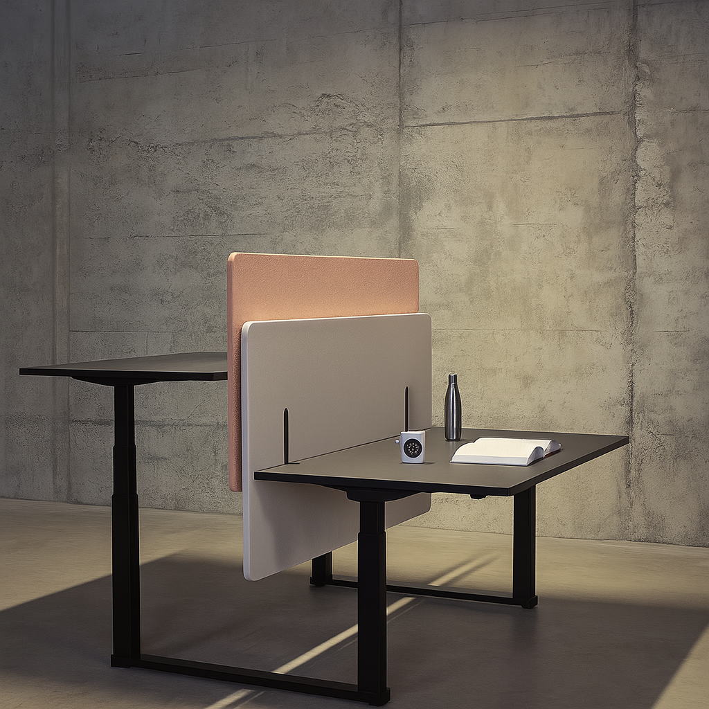 Acoustic Panel Desk Two – Top Akustiklösung mit Absorptionsklasse A | Schweizer Qualitätsprodukt